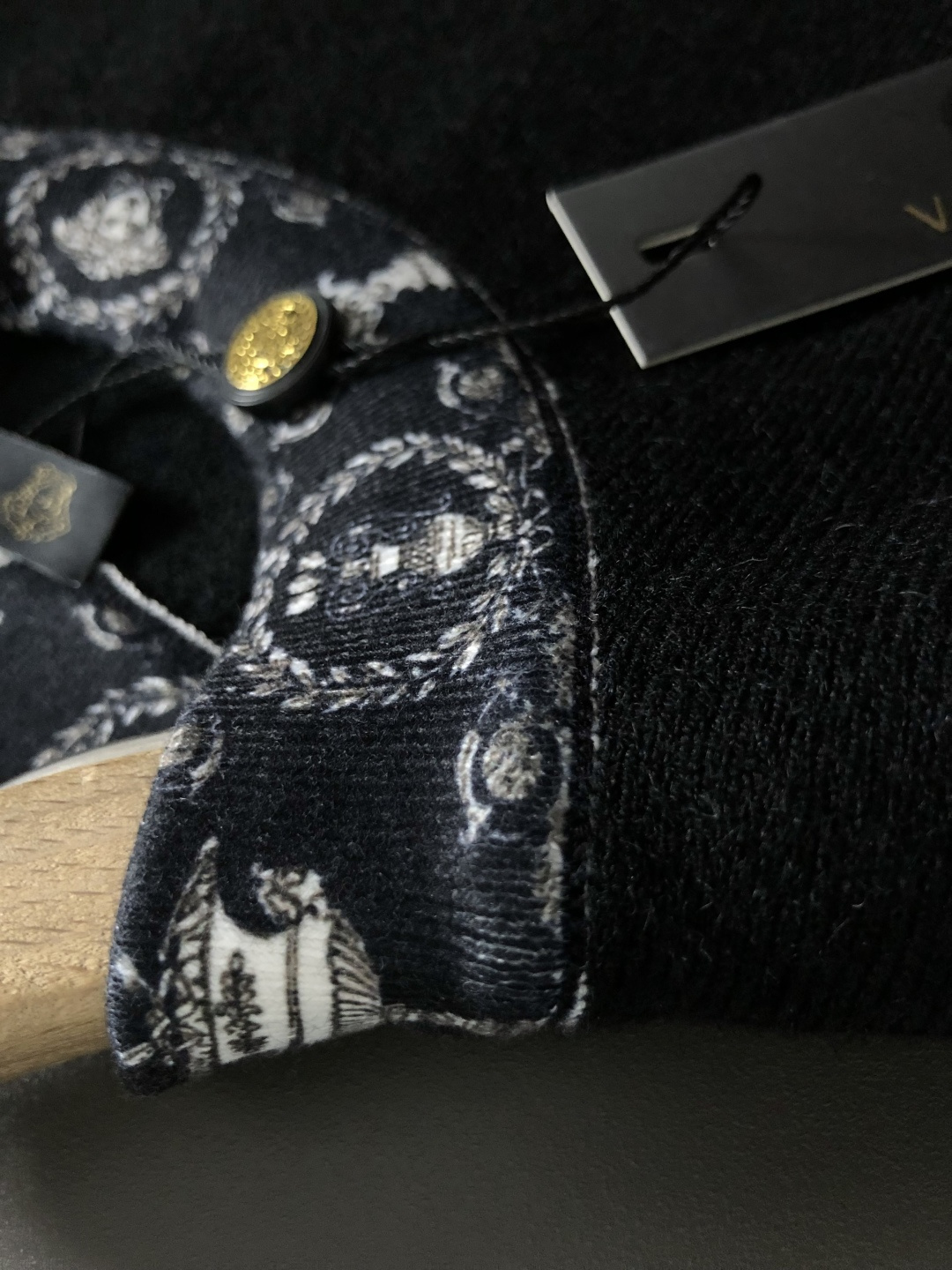 Versace Jeans Wool Black Printed S-m-l-xxxl