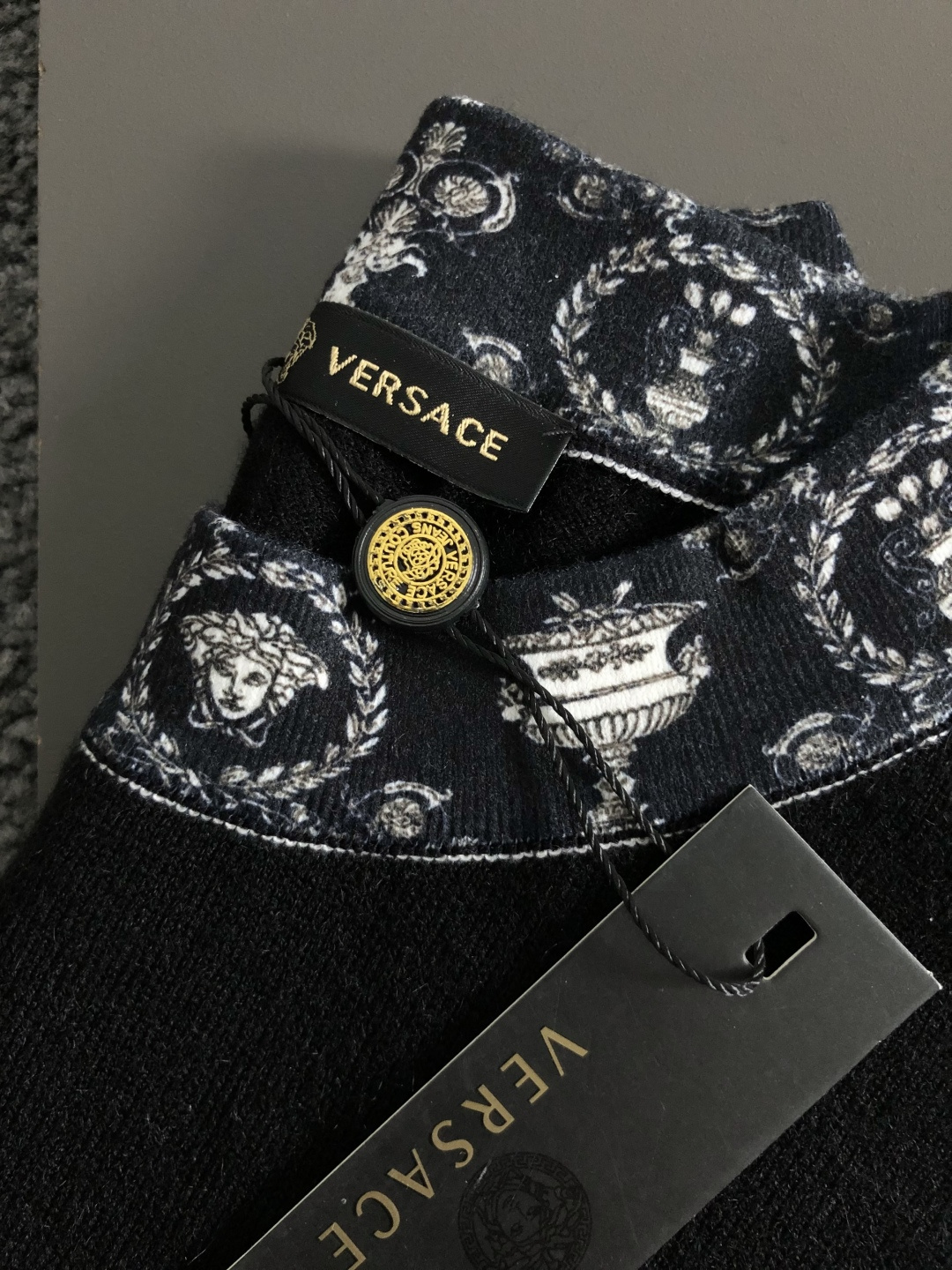 Versace Jeans Wool Black Printed S-m-l-xxxl