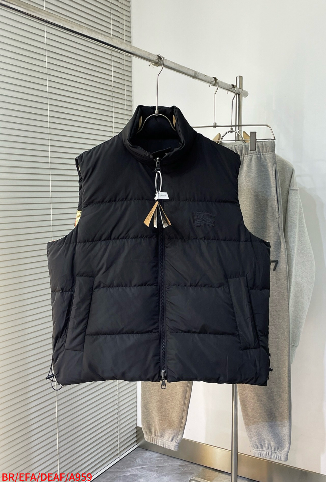 Burberry Couple Down Vest Cotton Plaid M-xl