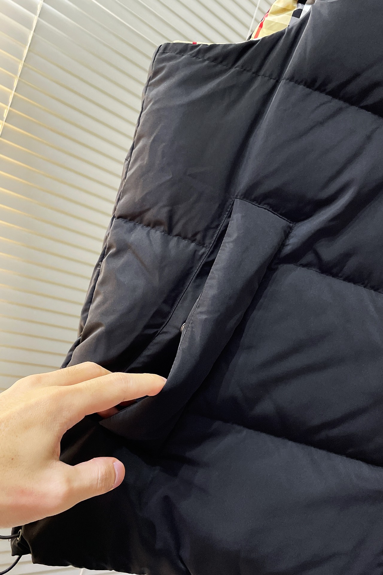 Burberry Couple Down Vest Cotton Plaid M-xl