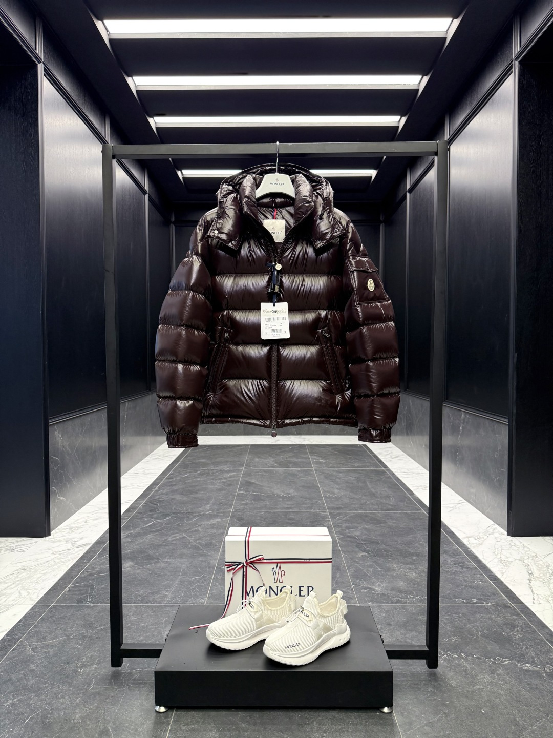 Moncler Male Down Jacket Goose Down Brown S-m-l