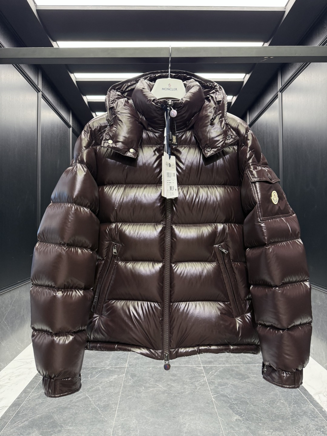 Moncler Male Down Jacket Goose Down Brown S-m-l