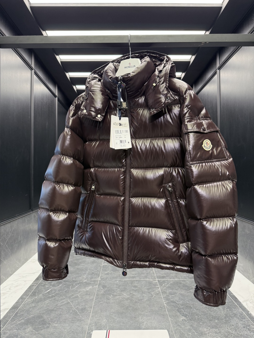 Moncler Male Down Jacket Goose Down Brown S-m-l