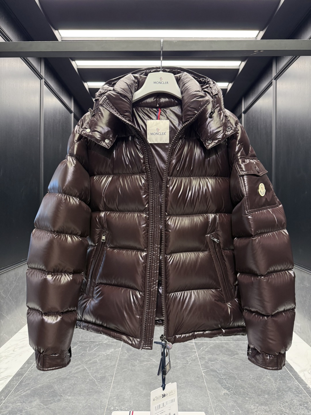 Moncler Male Down Jacket Goose Down Brown S-m-l