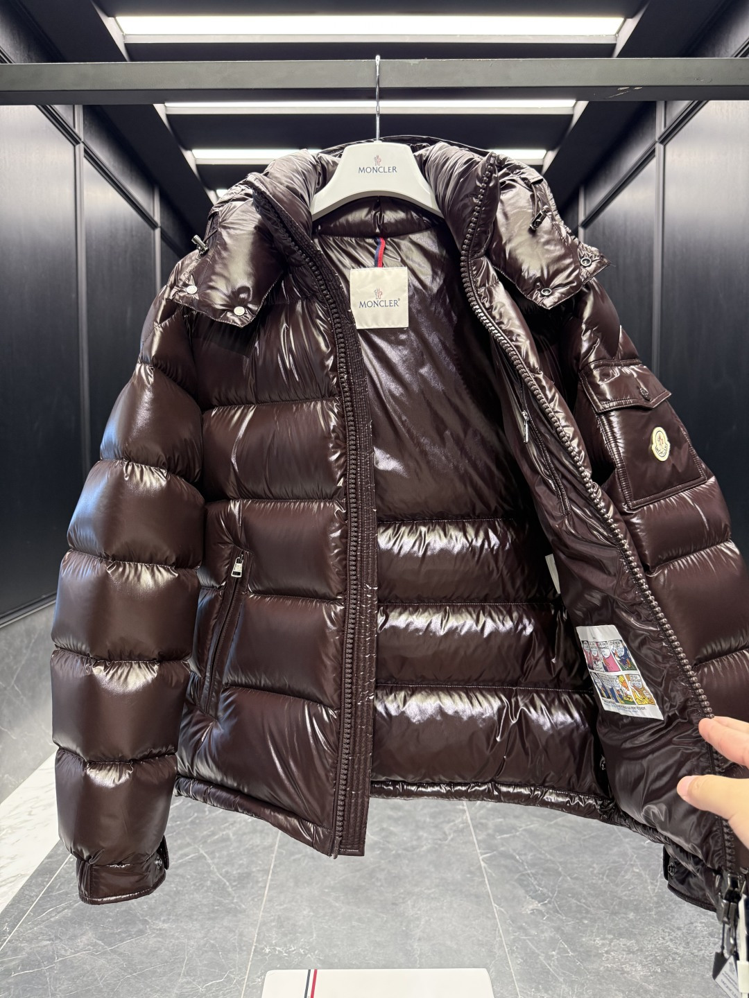 Moncler Male Down Jacket Goose Down Brown S-m-l