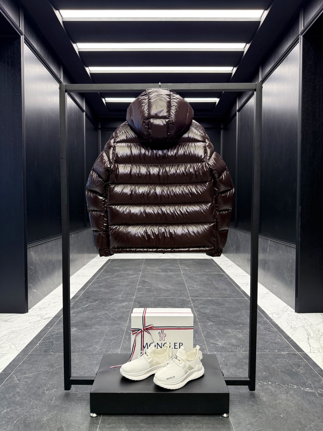 Moncler Male Down Jacket Goose Down Brown S-m-l