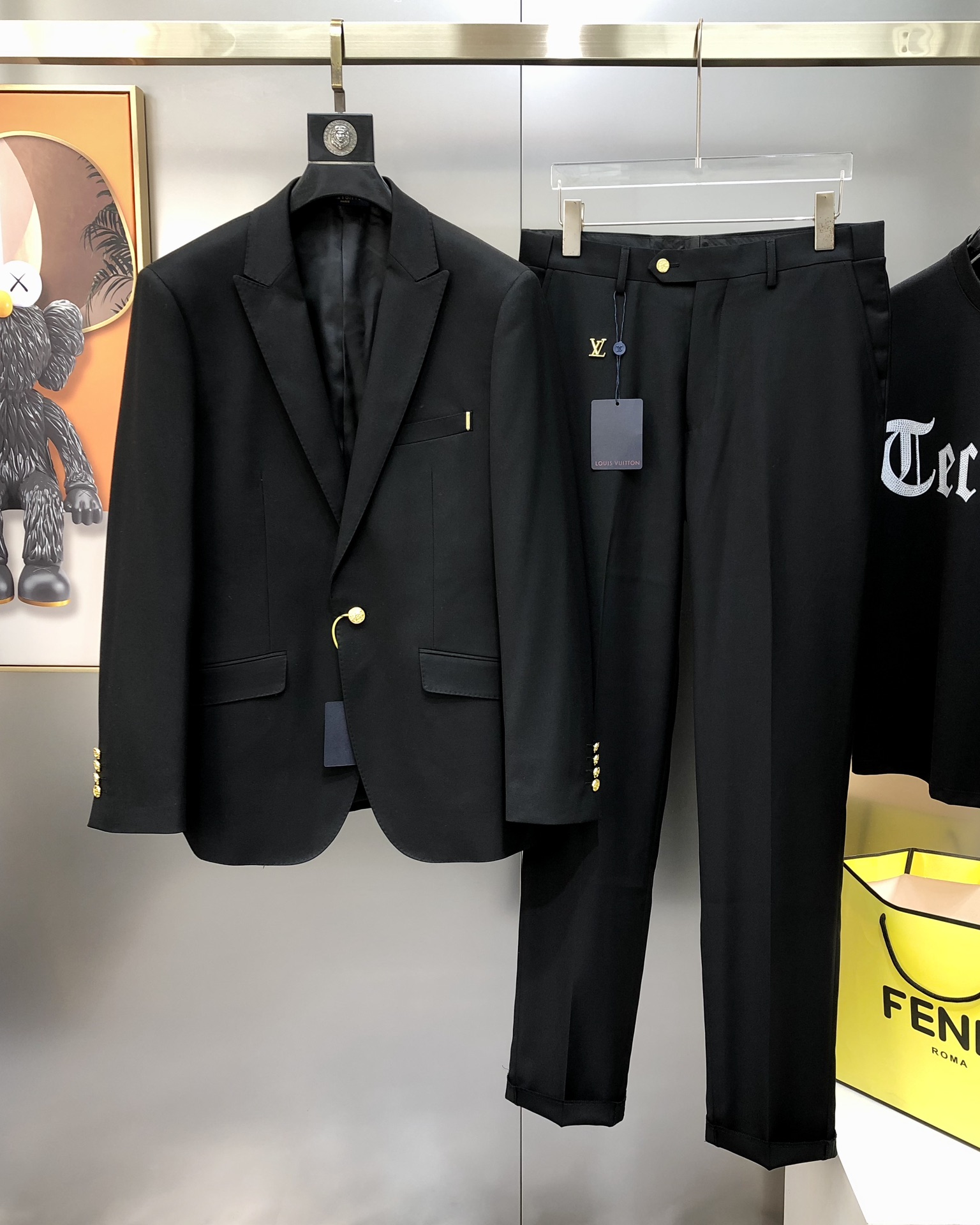 Louis Vuitton Male Basic Clothing Polyester Black S-l-xl