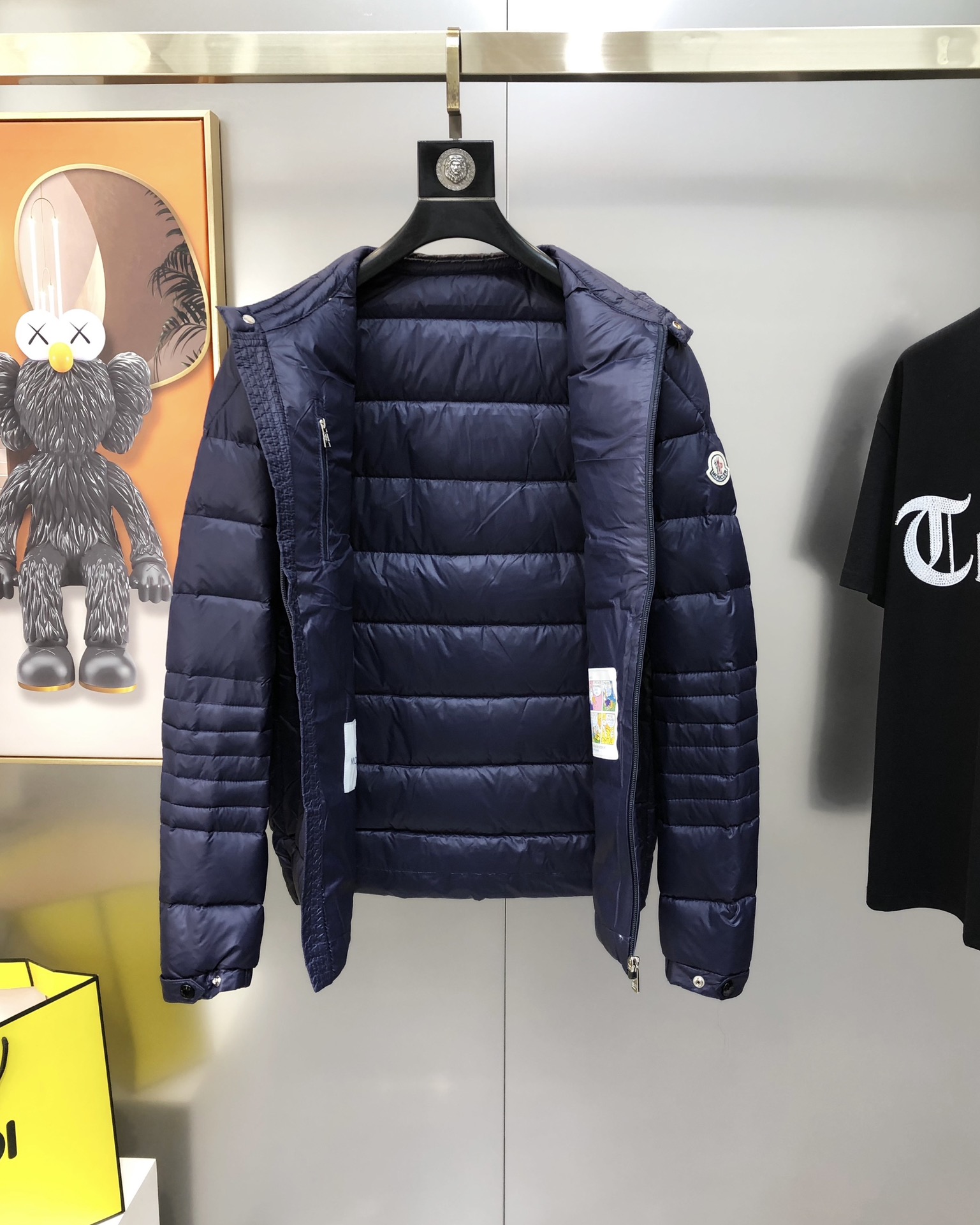 Moncler Male Down Jacket White Duck Down Blue M-l-xl