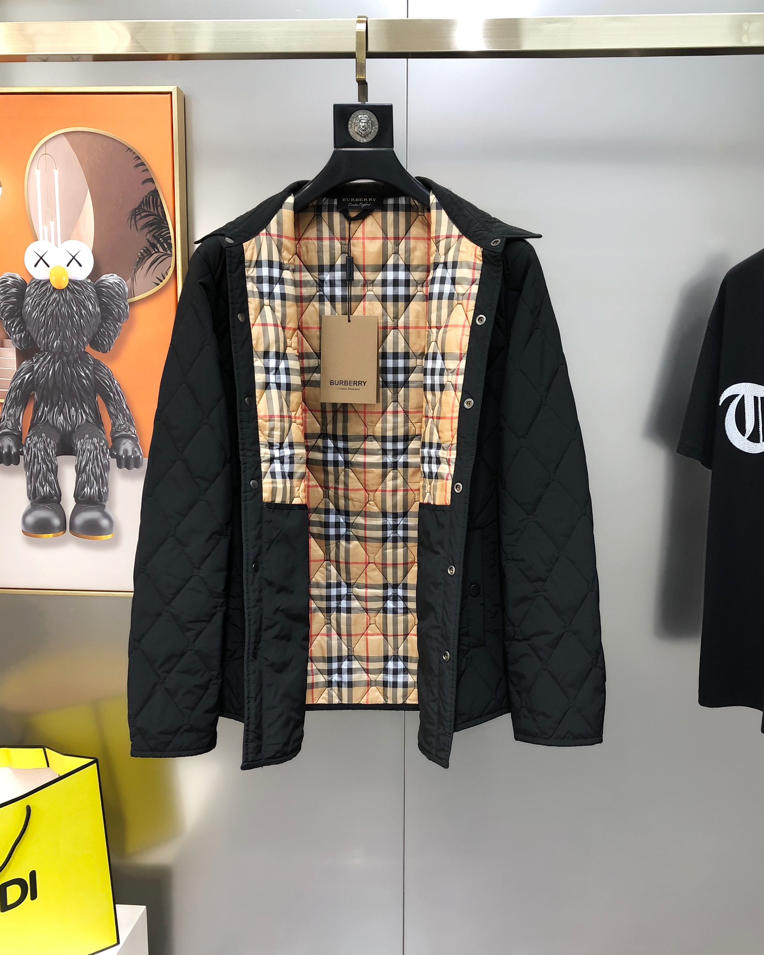 Burberry Male Jacket Cotton Black Plaid M-xl