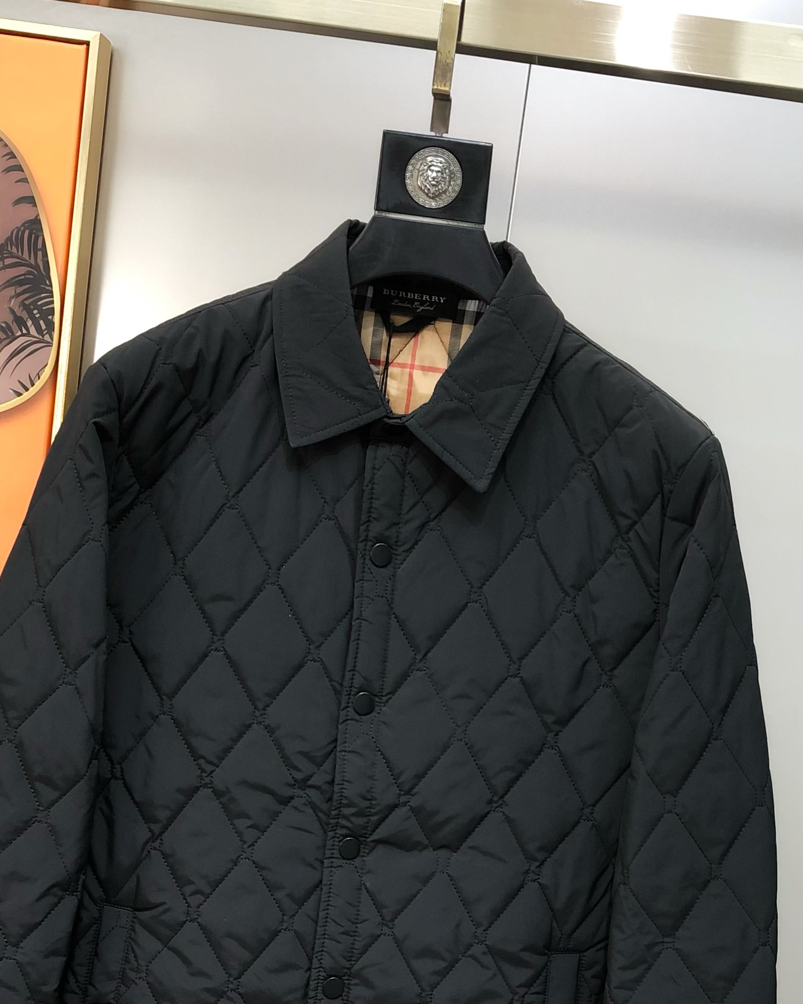 Burberry Male Jacket Cotton Black Plaid M-xl