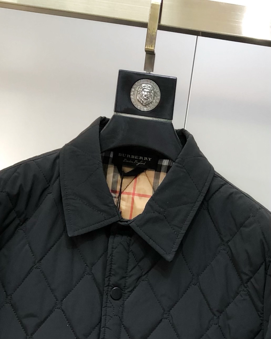 Burberry Male Jacket Cotton Black Plaid M-xl