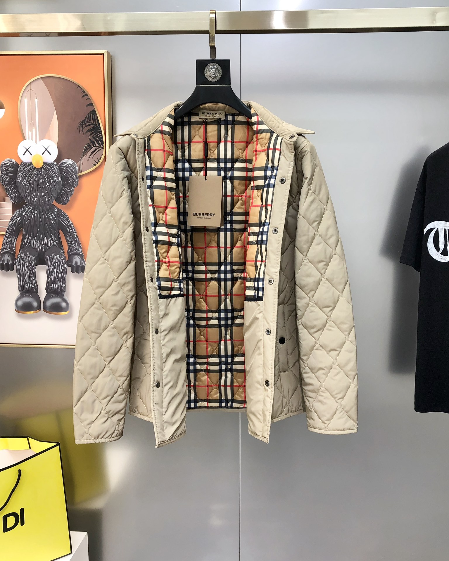 Burberry Male Jacket Cotton Black Plaid M-xl