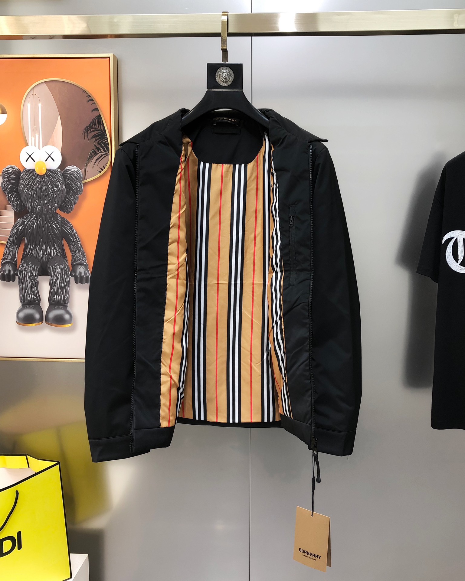 Burberry Male Jacket Cotton Black Plaid M-xl