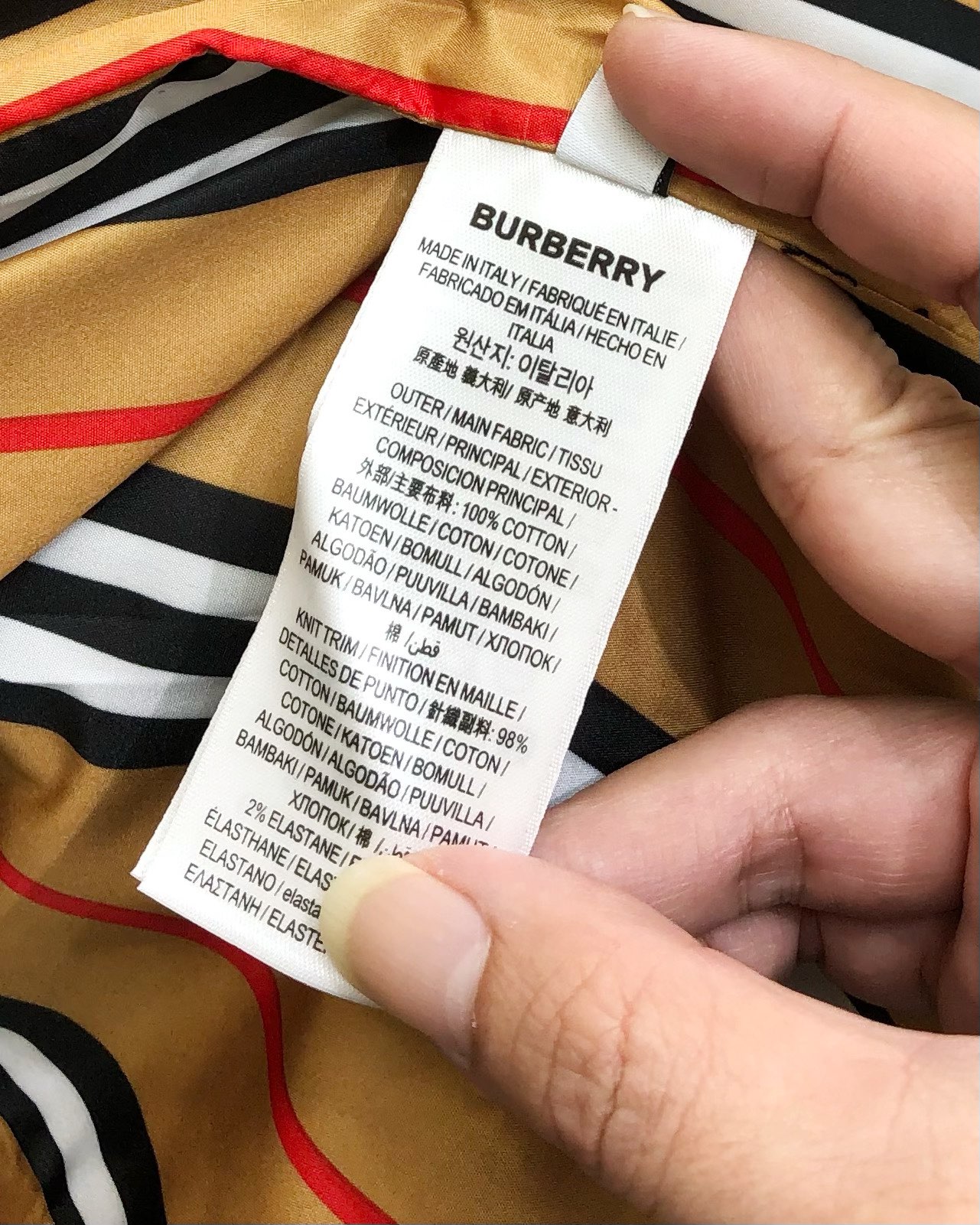 Burberry Male Basic Clothing Cotton Black Plaid M-xl