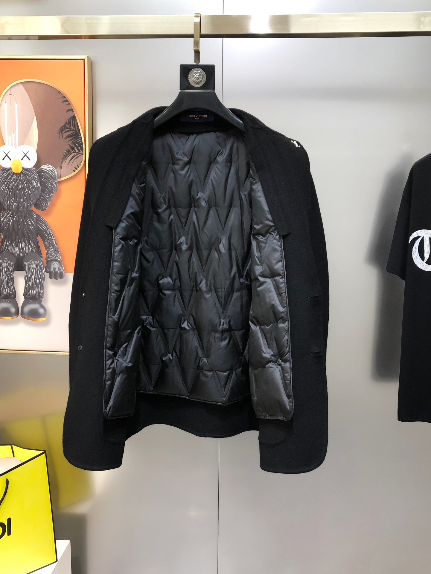 Louis Vuitton Male Down Vest Wool Black M-l-xl