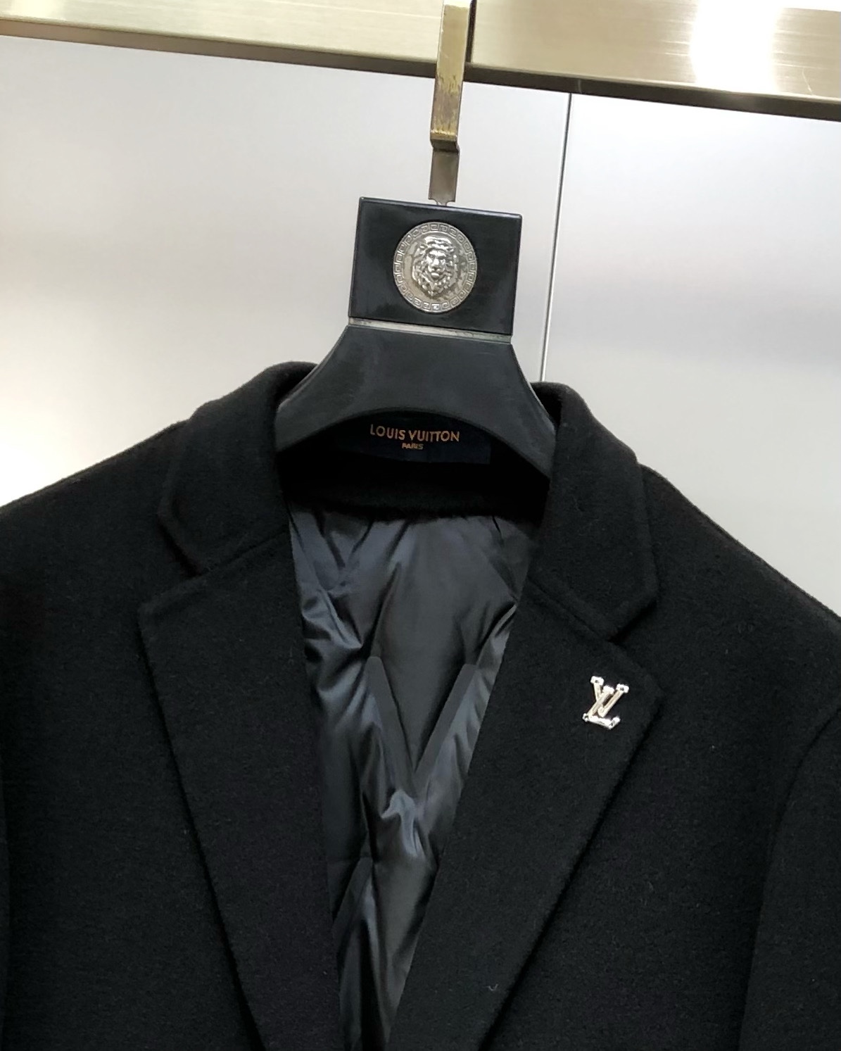 Louis Vuitton Male Down Vest Wool Black M-l-xl