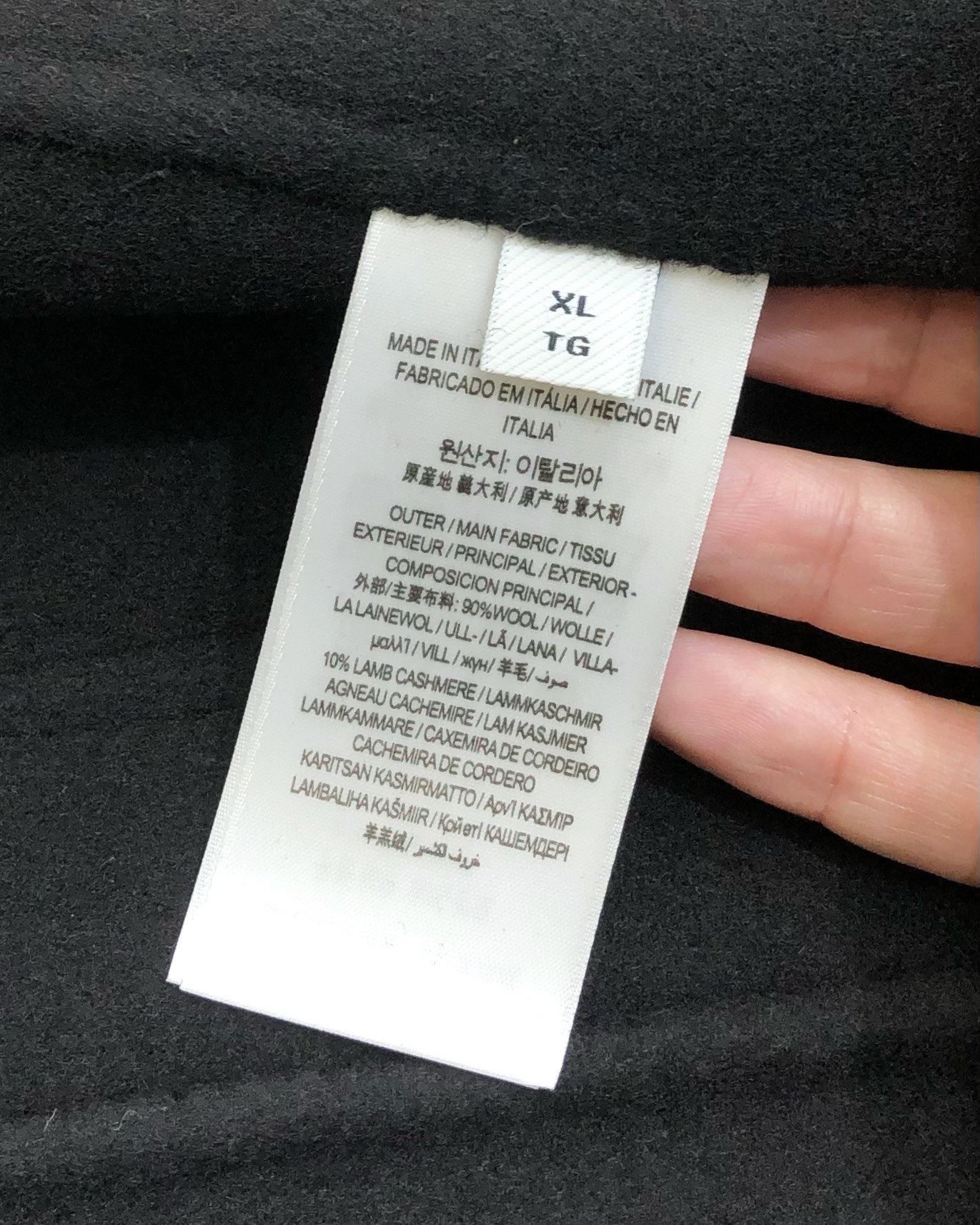 Burberry Male Down Vest Wool Black M-l-xl