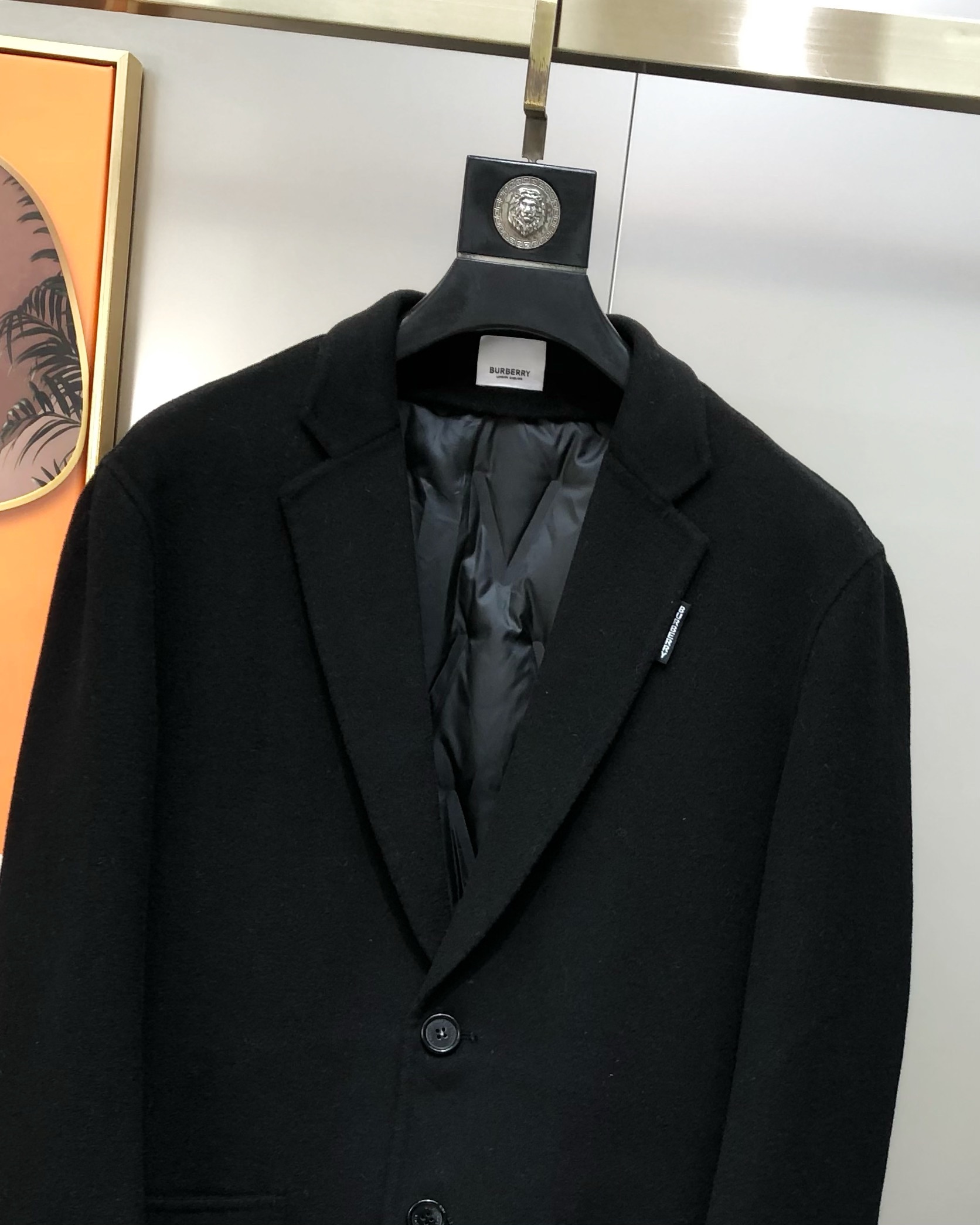 Burberry Male Down Vest Wool Black M-l-xl