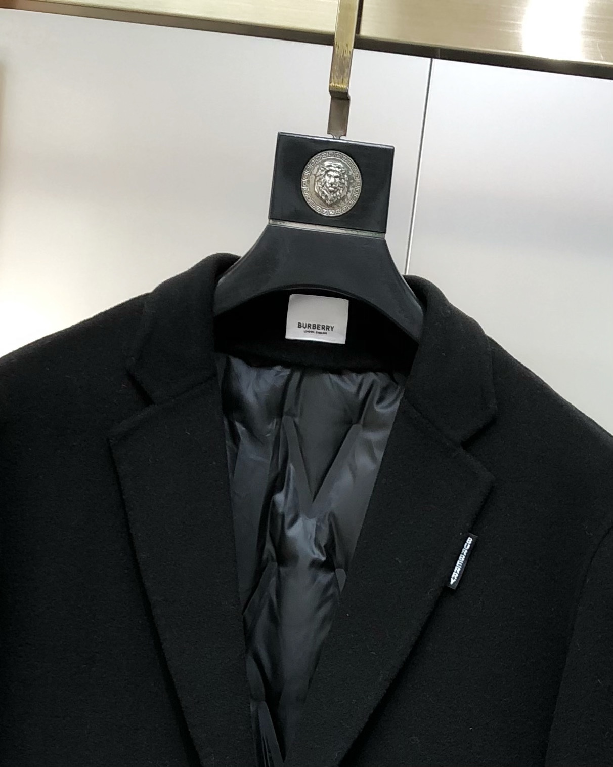 Burberry Male Down Vest Wool Black M-l-xl