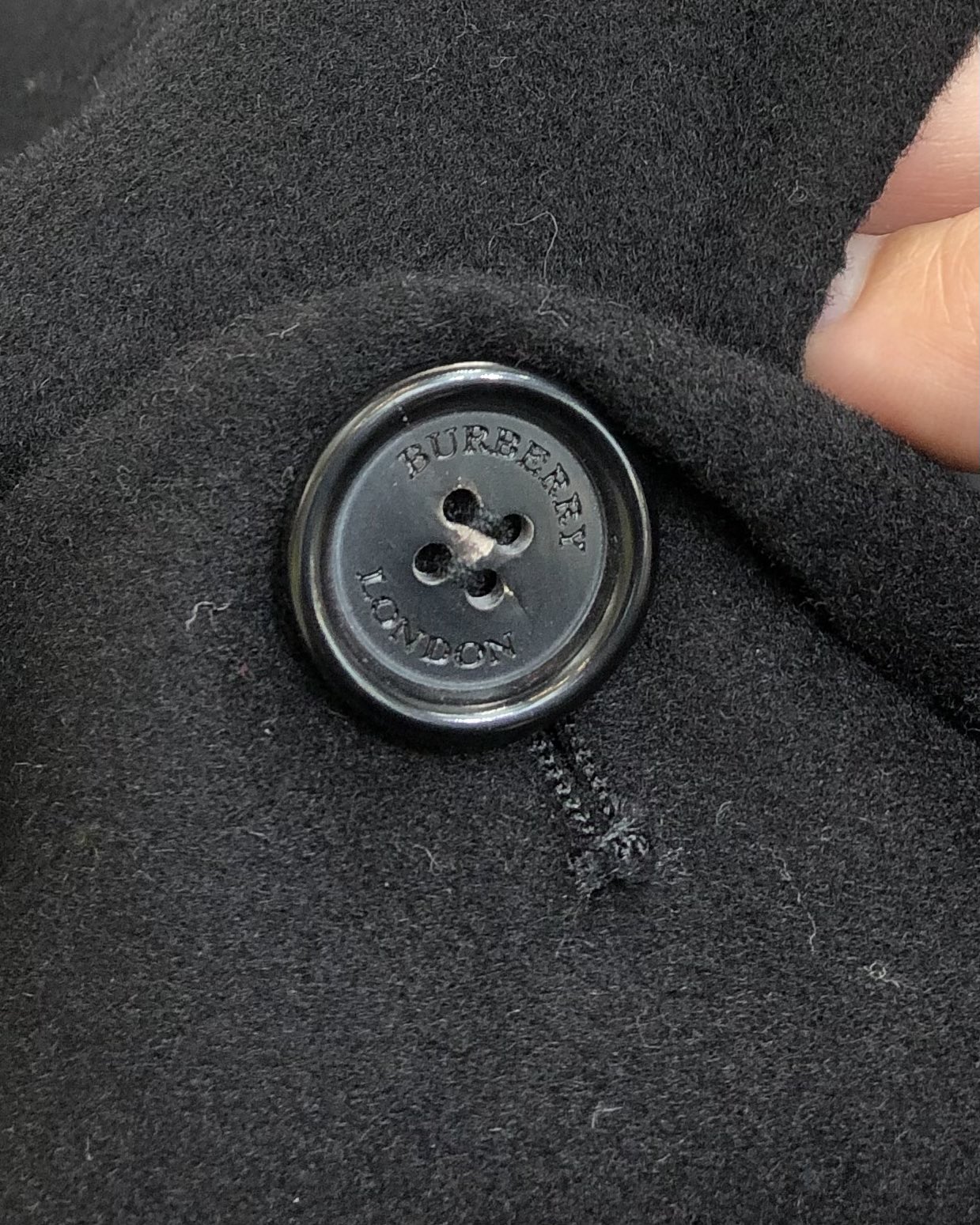 Burberry Male Down Vest Wool Black M-l-xl