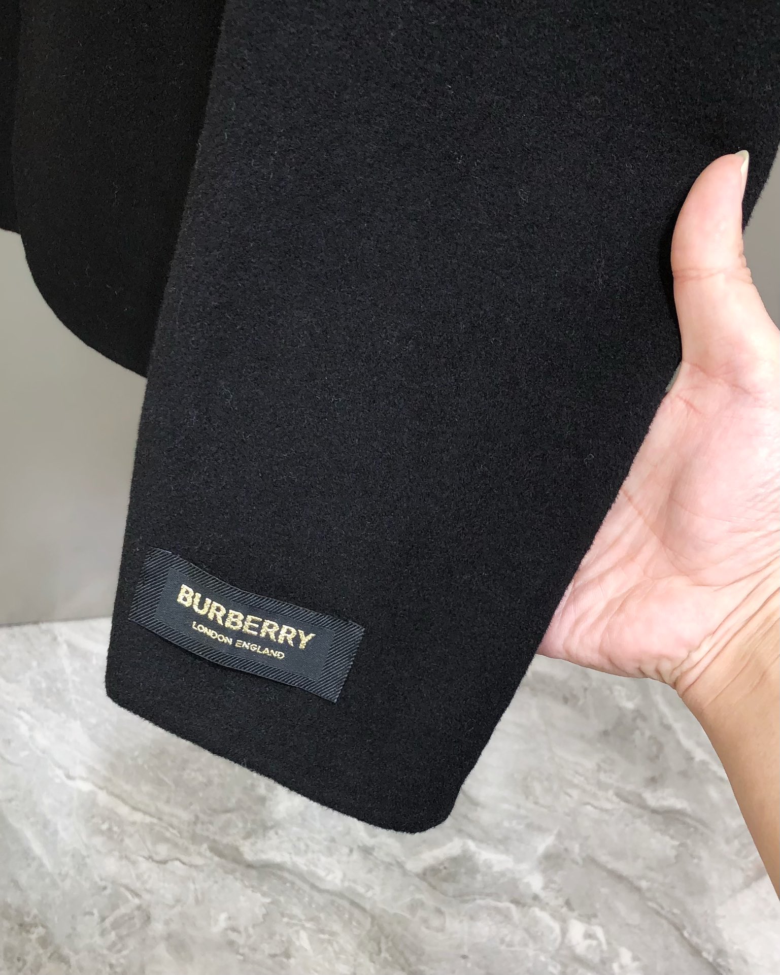 Burberry Male Down Vest Wool Black M-l-xl
