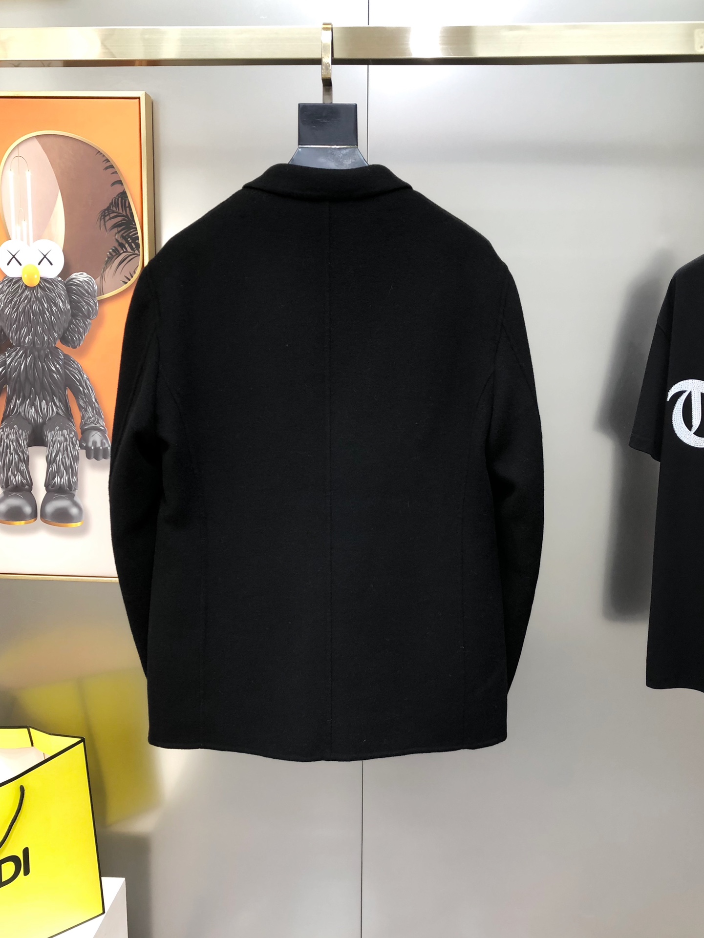 Burberry Male Down Vest Wool Black M-l-xl