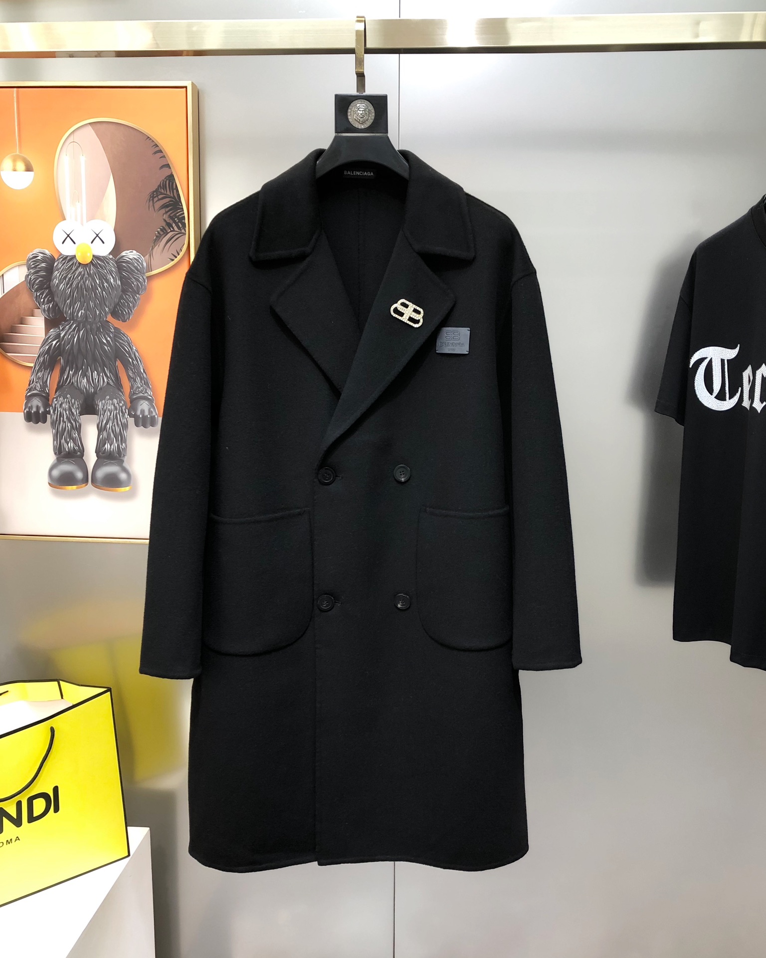 Balenciaga Male Basic Clothing Wool Black S-l-xl