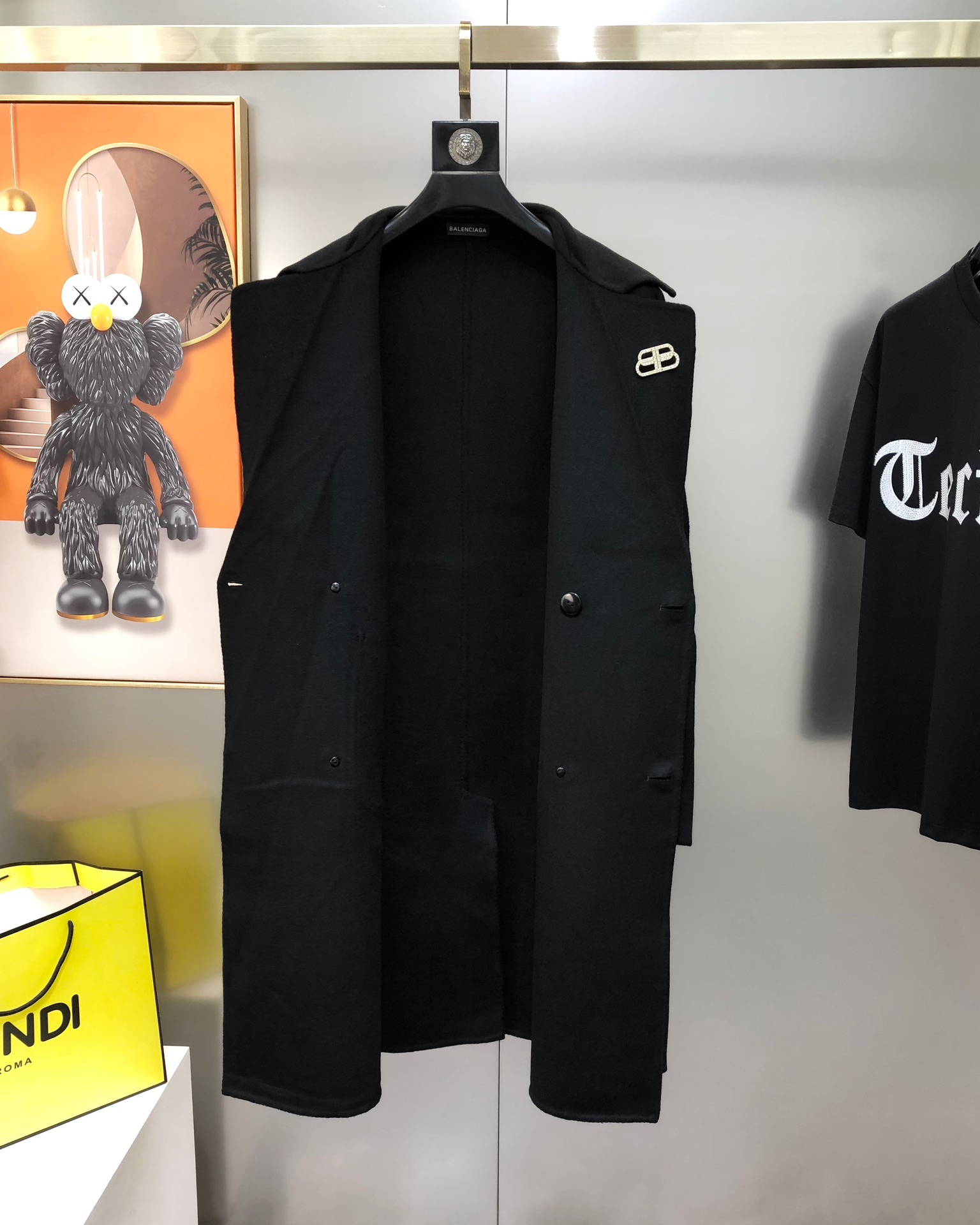 Balenciaga Male Basic Clothing Wool Black S-l-xl