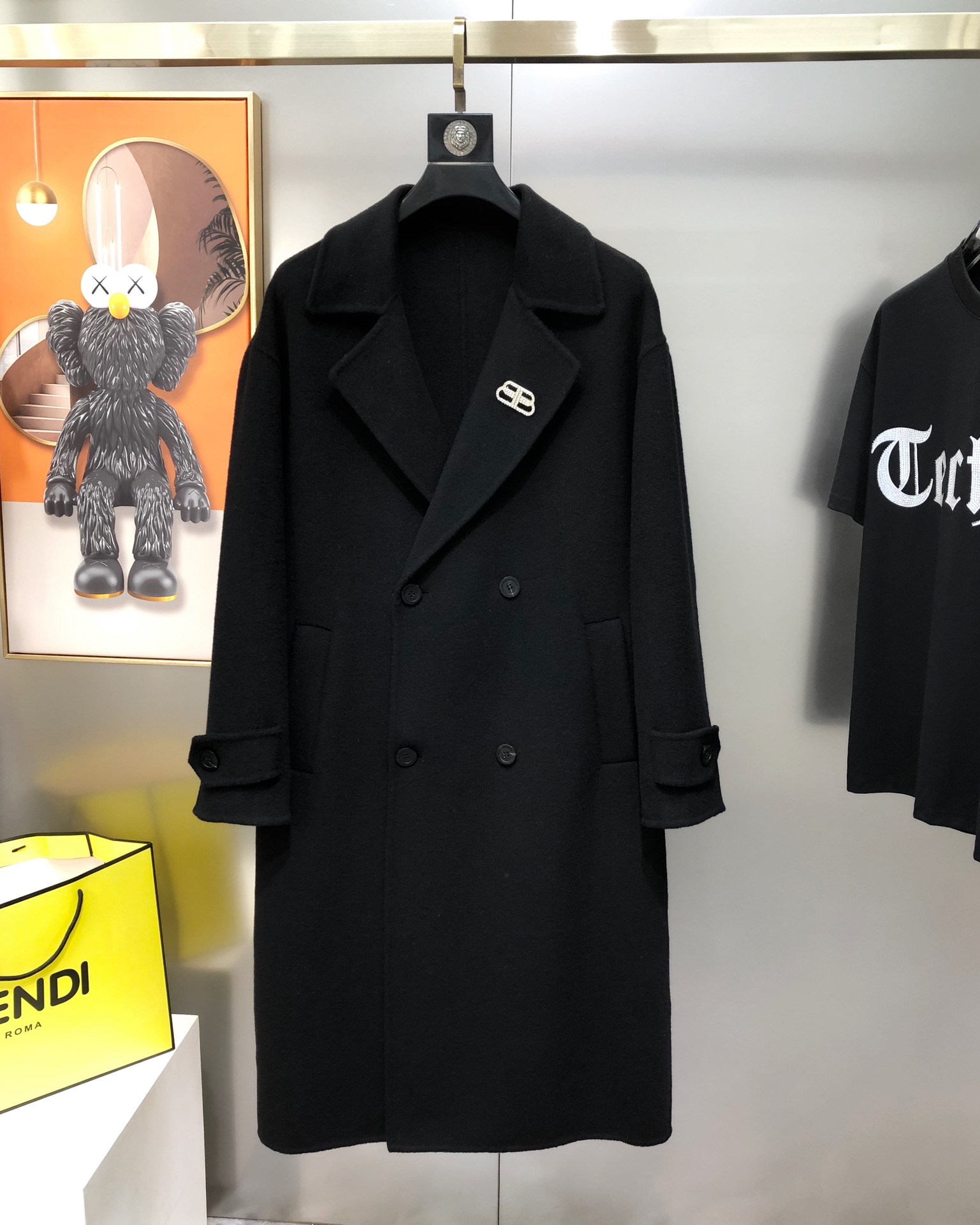 Balenciaga Male Basic Clothing Wool Black S-l-xl