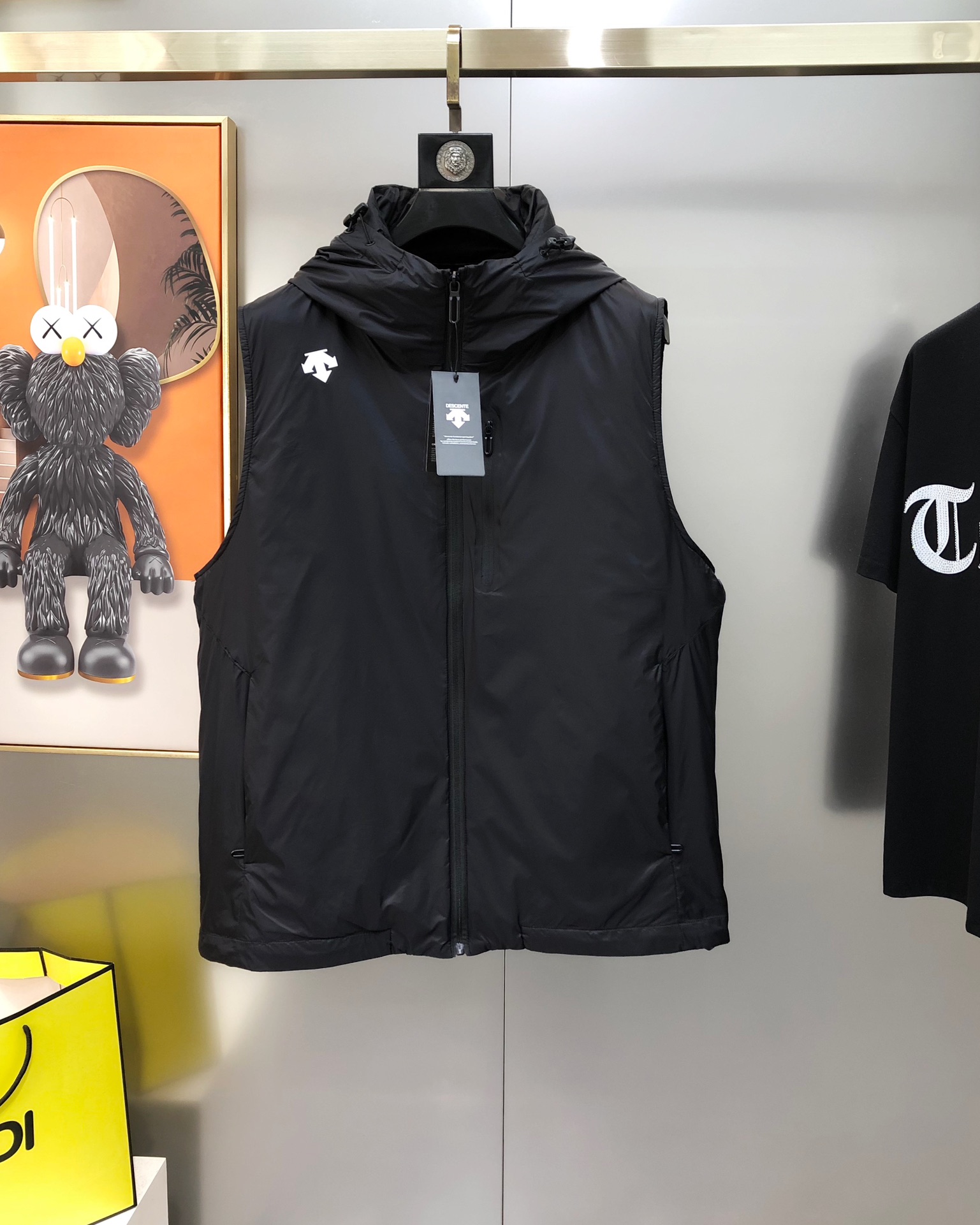 Descente Male Down Vest White Duck Down Black S-m-l-xl