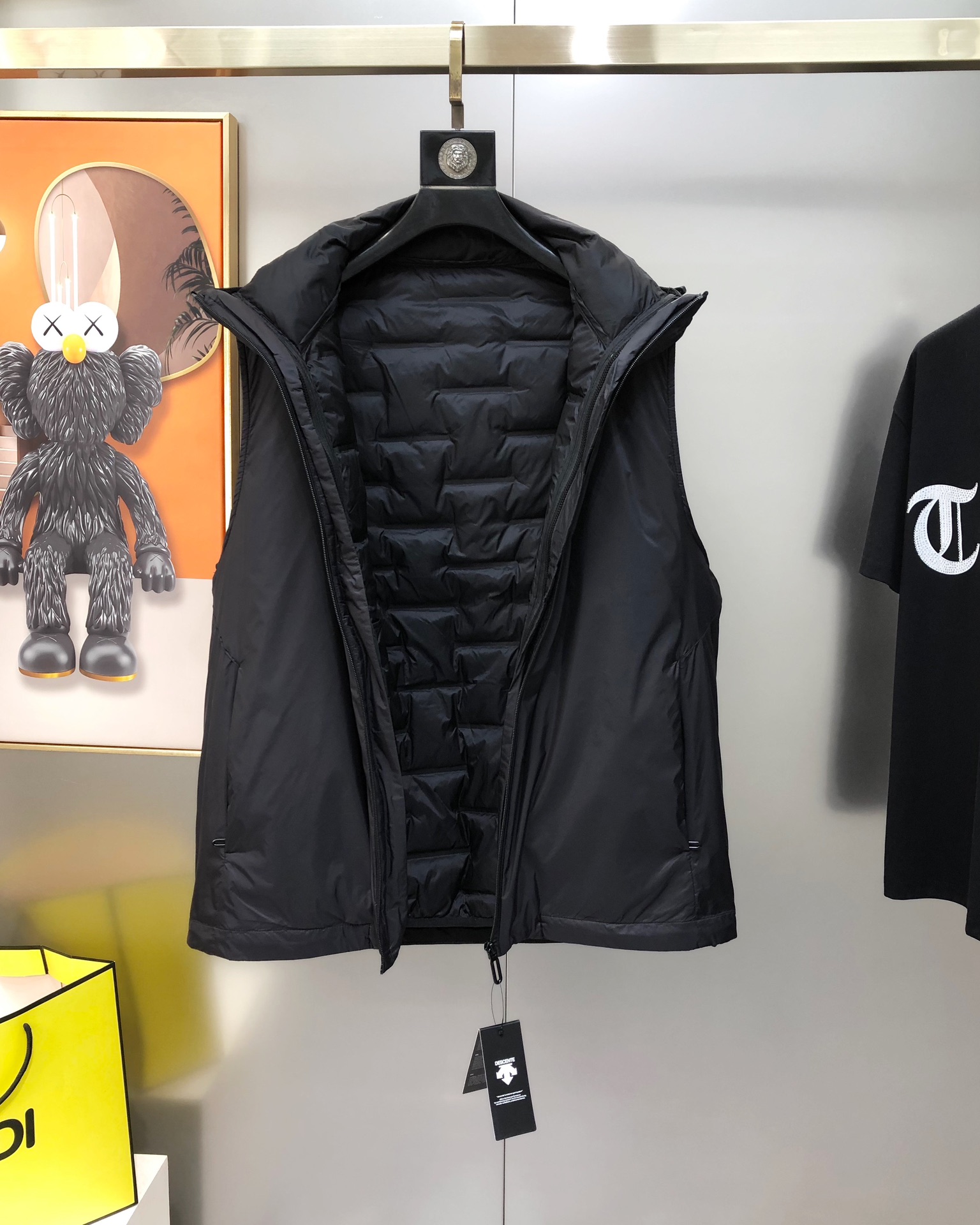 Descente Male Down Vest White Duck Down Black S-m-l-xl