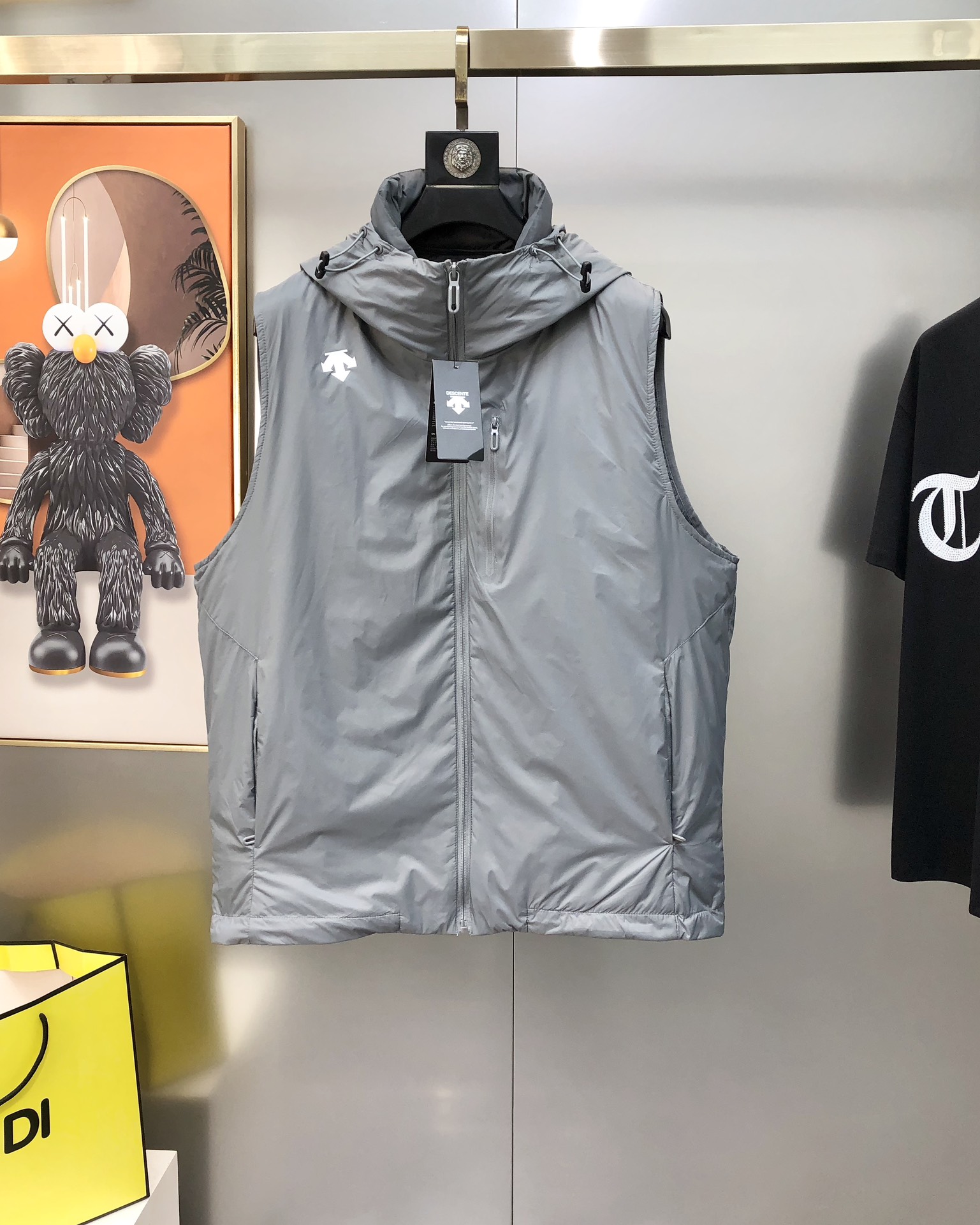 Descente Male Down Vest White Duck Down Black S-m-l-xl