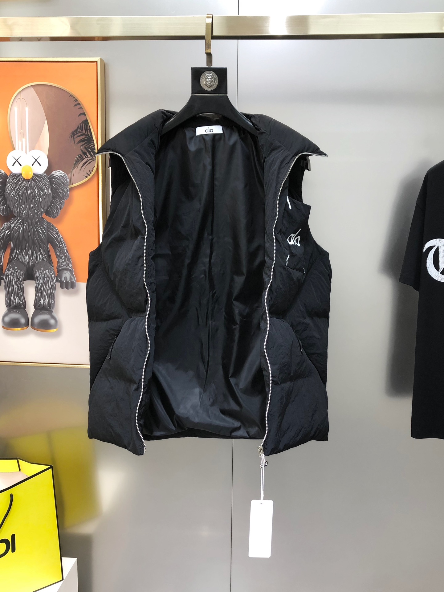 Male Down Vest White Duck Down Black M-l-xl