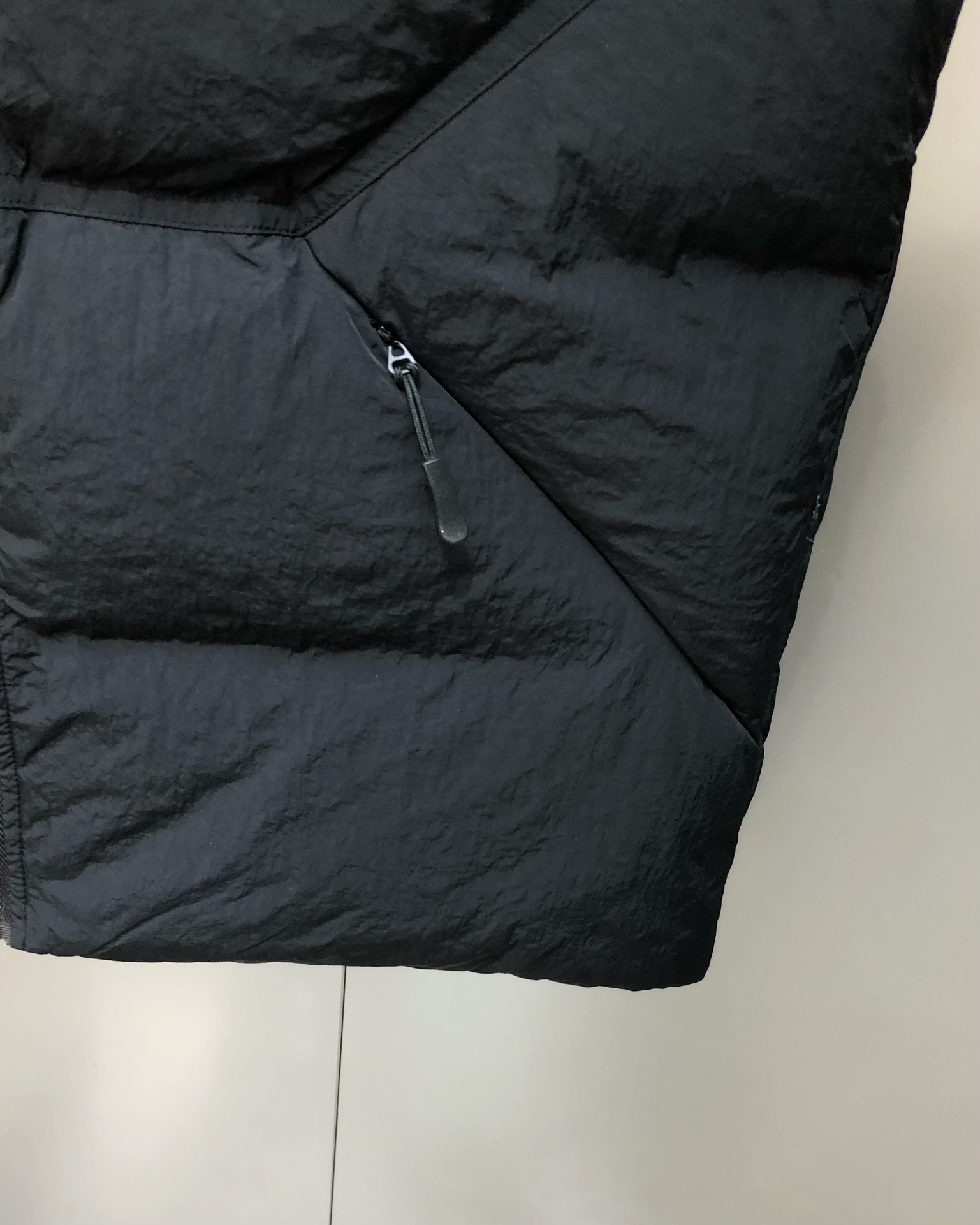 Male Down Vest White Duck Down Black M-l-xl