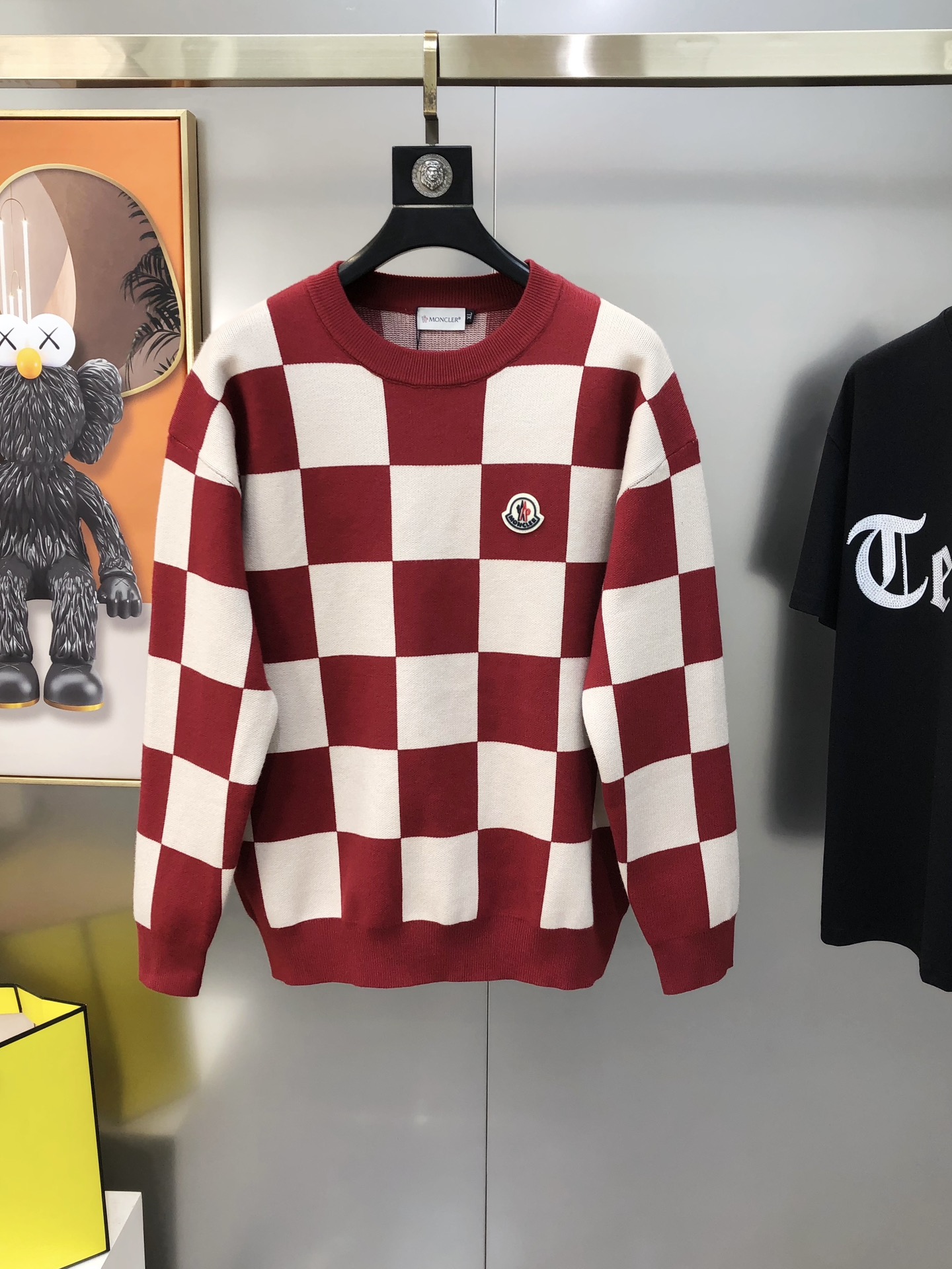 Moncler Male Basic Clothing Cotton Red M-l-xl