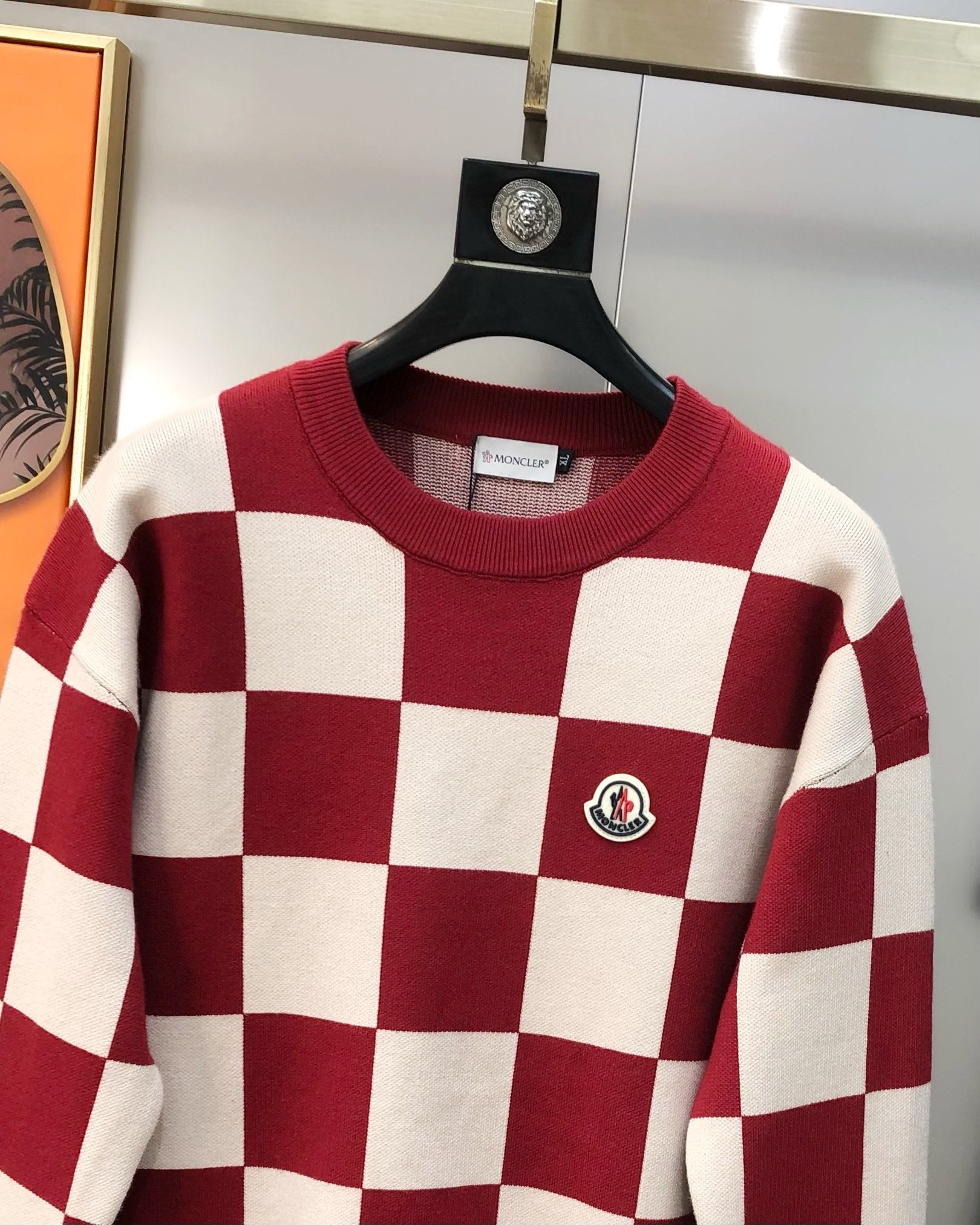 Moncler Male Basic Clothing Cotton Red M-l-xl