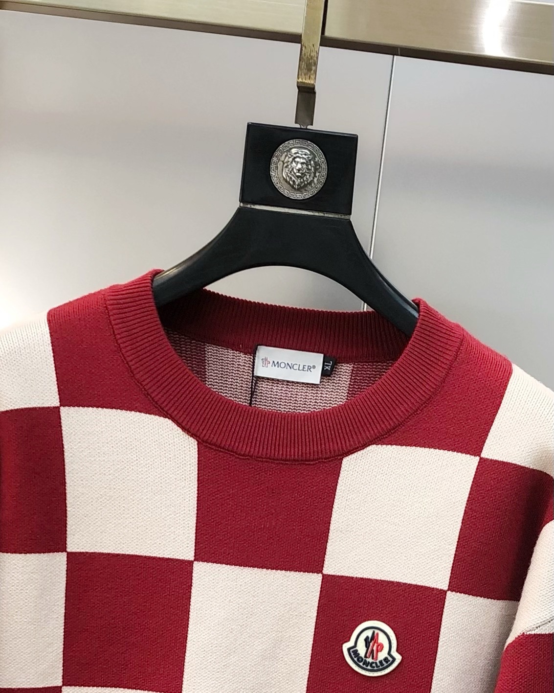 Moncler Male Basic Clothing Cotton Red M-l-xl