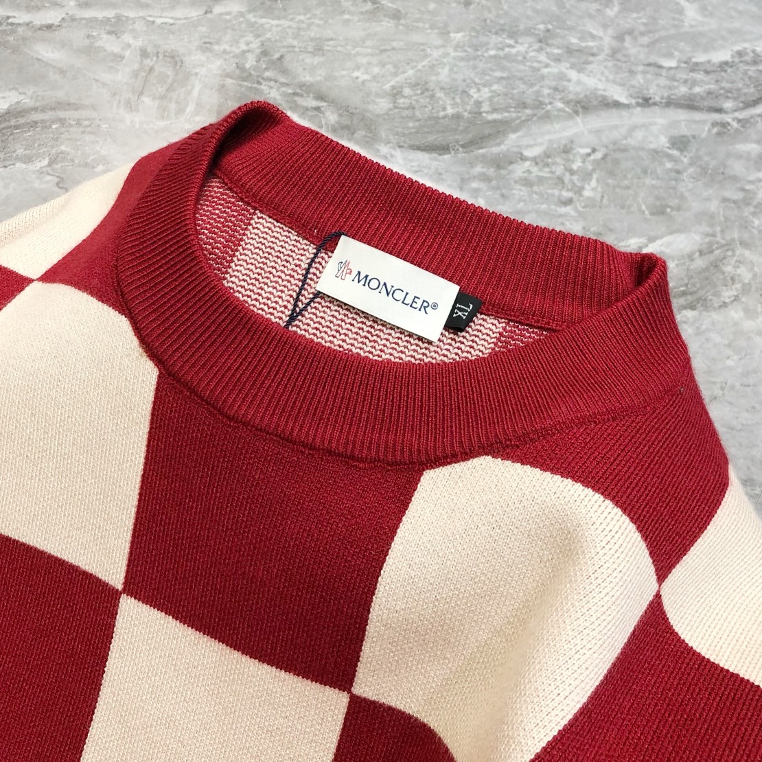 Moncler Male Basic Clothing Cotton Red M-l-xl