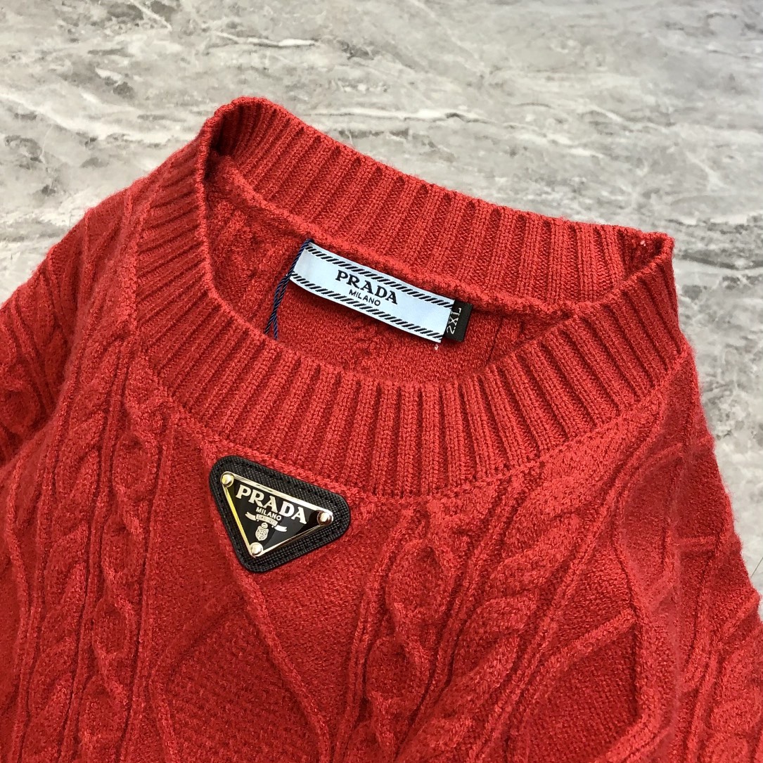 Prada Male Basic Clothing Cotton Red M-l-xl