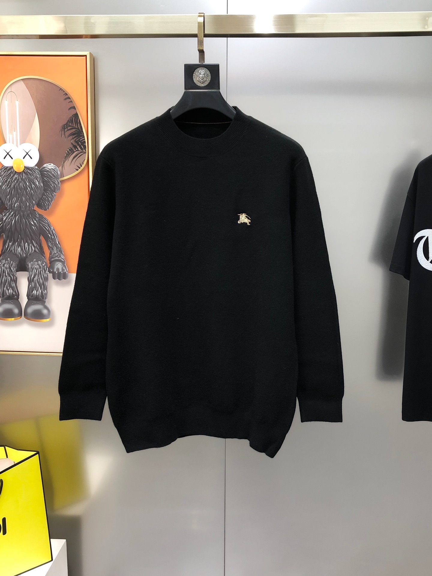 Burberry Male Basic Clothing Wool Black Plaid M-l-xl