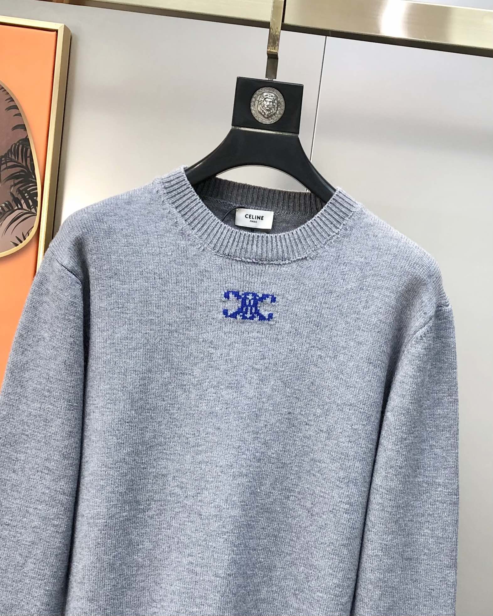 Celine Male Basic Clothing Cotton Blue S-l-xl