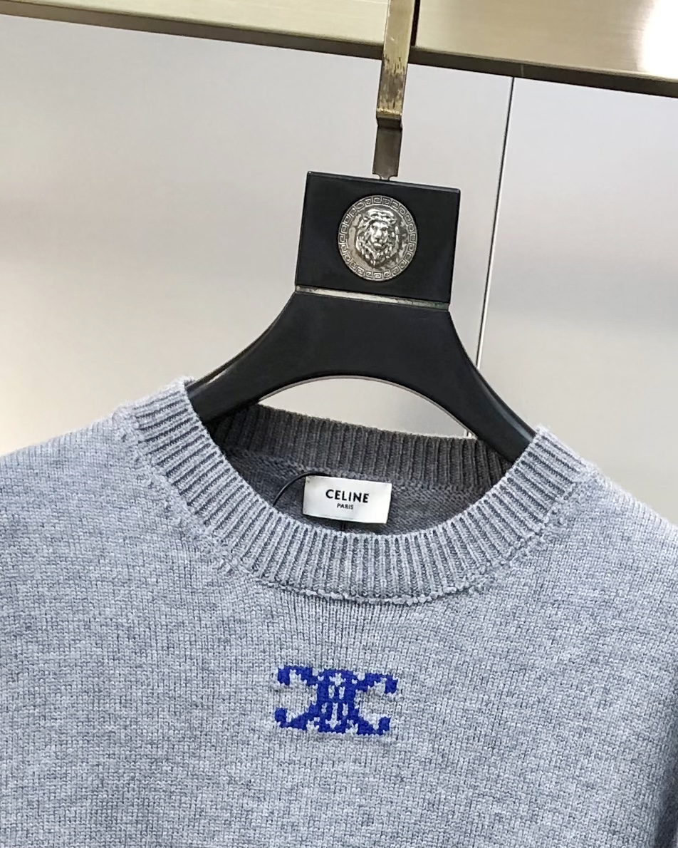 Celine Male Basic Clothing Cotton Blue S-l-xl