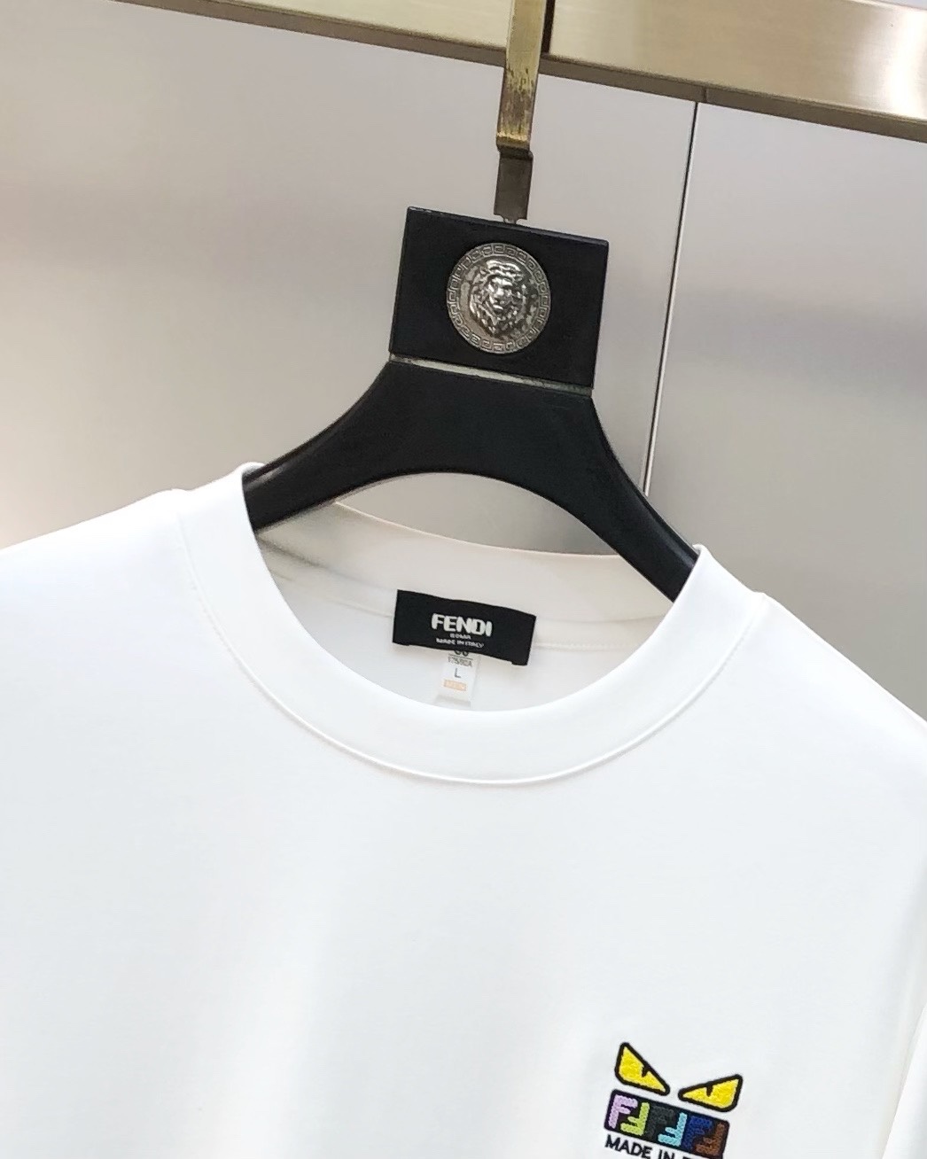 Fendi Male Hoodie Cotton Black M-l-xl