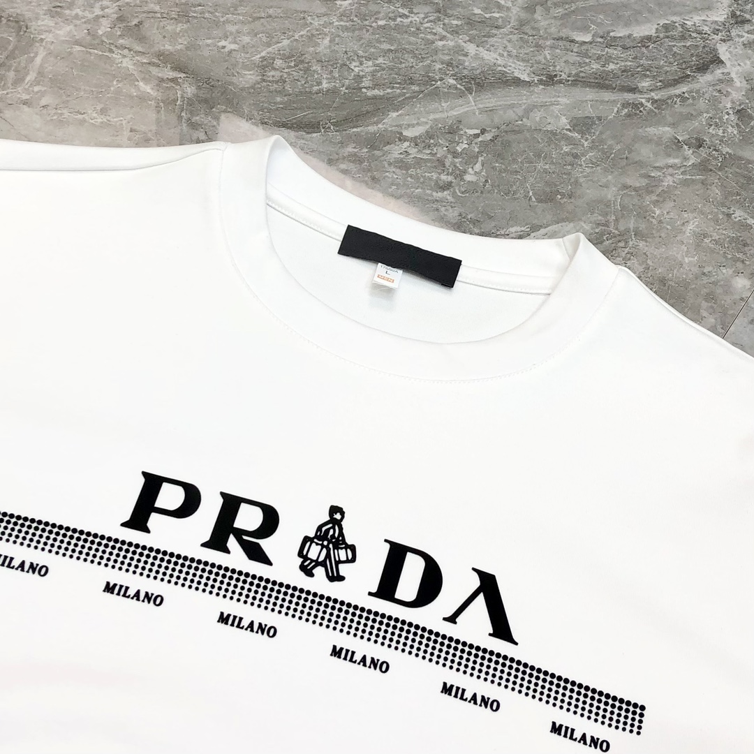 Prada Male Hoodie Cotton Black M-l-xl