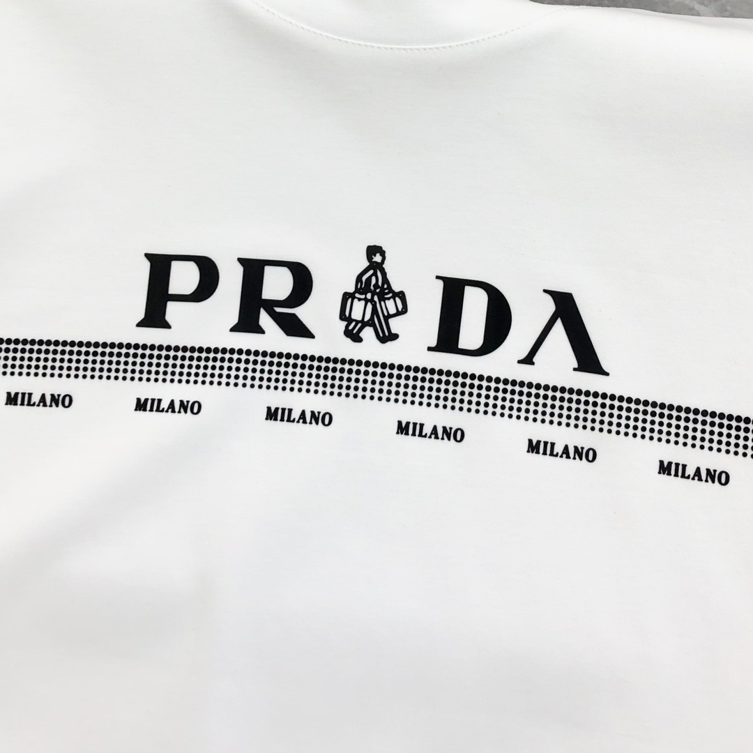 Prada Male Hoodie Cotton Black M-l-xl