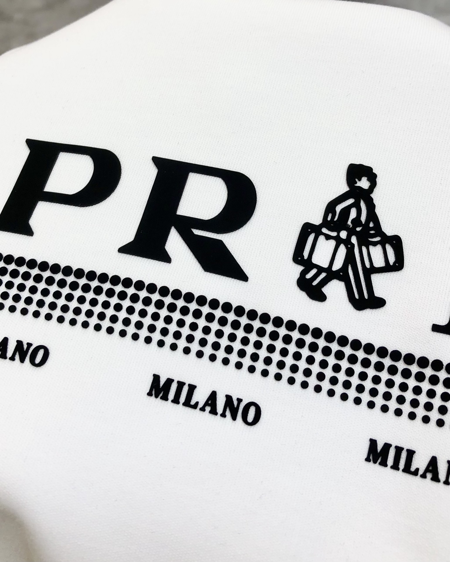 Prada Male Hoodie Cotton Black M-l-xl