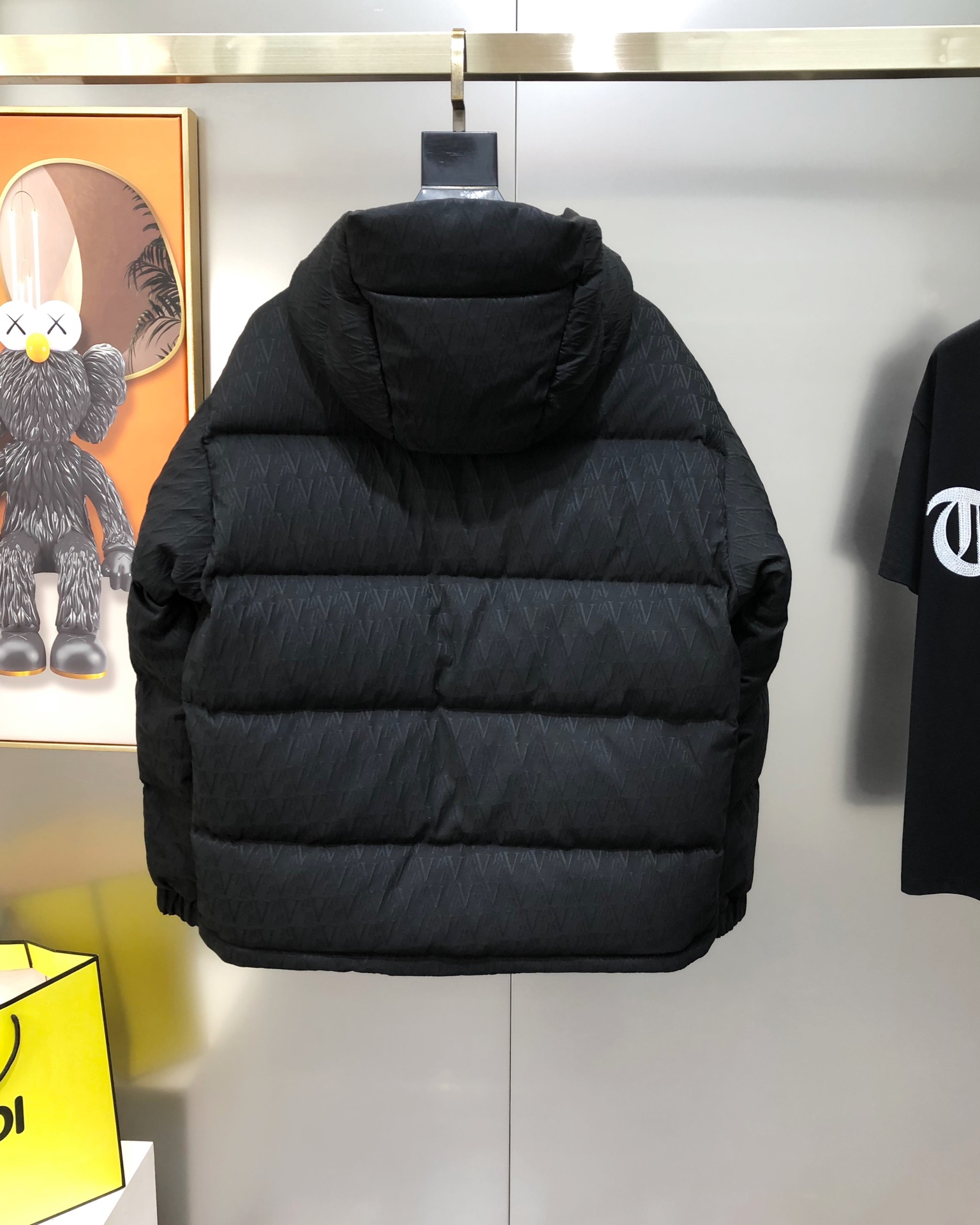 Louis Vuitton Male Down Jacket White Duck Down Black Hooded M-l-xl