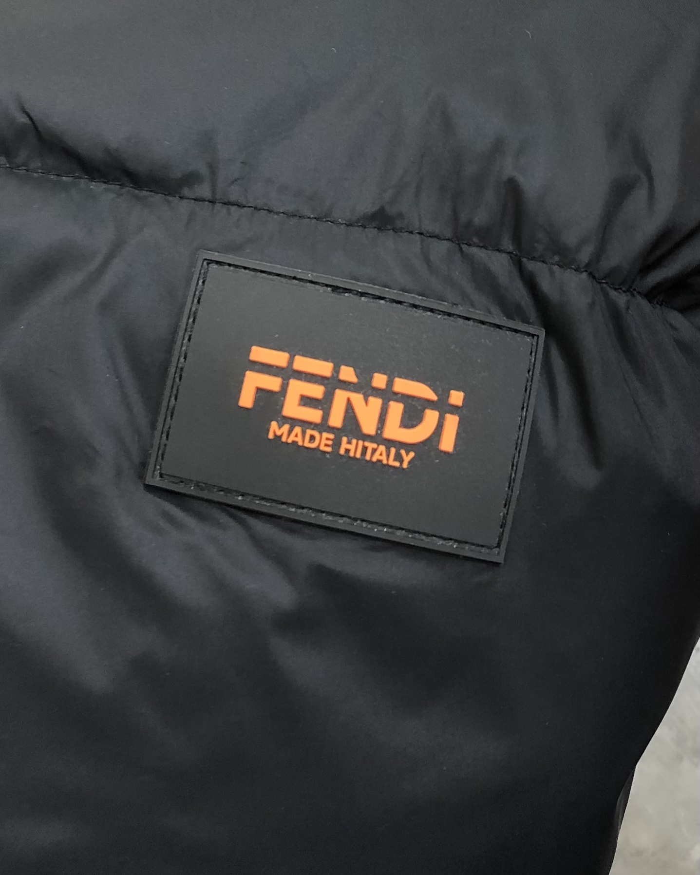 Fendi Male Down Jacket White Duck Down Black Hooded M-l-xl