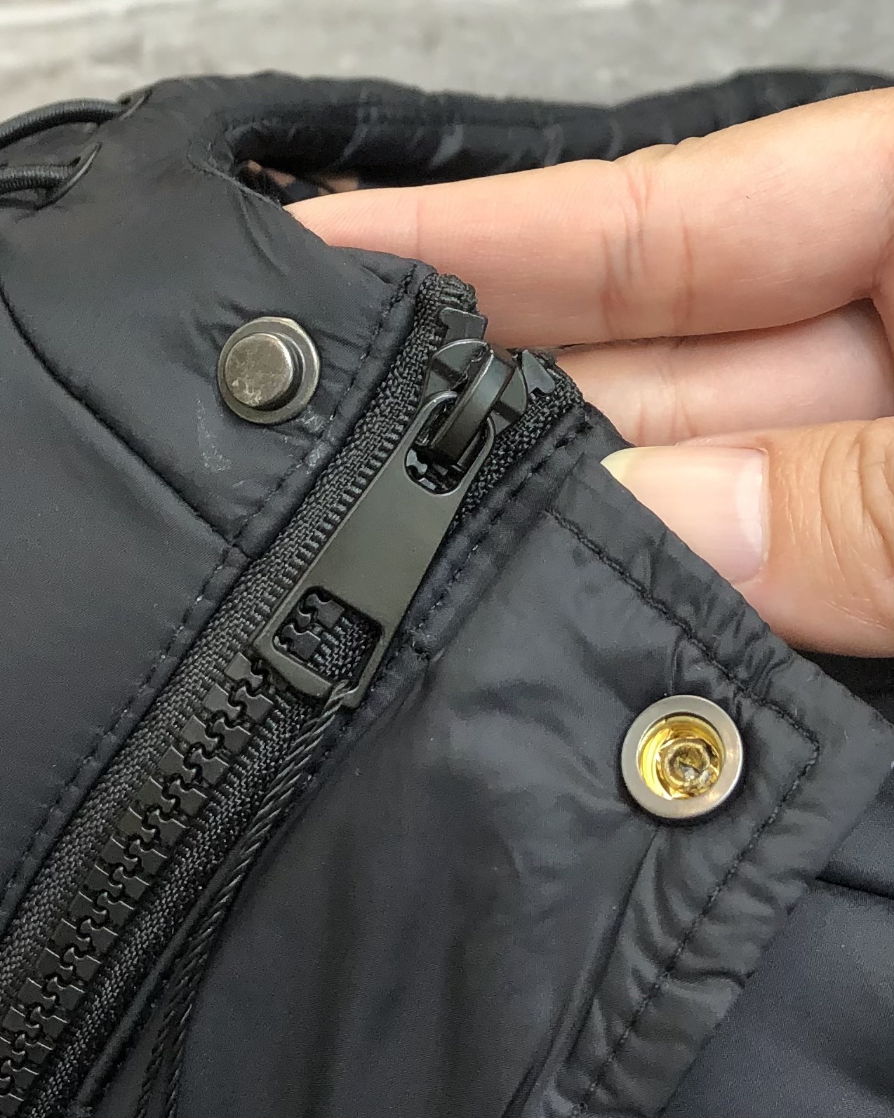 Fendi Male Down Jacket White Duck Down Black Hooded M-l-xl