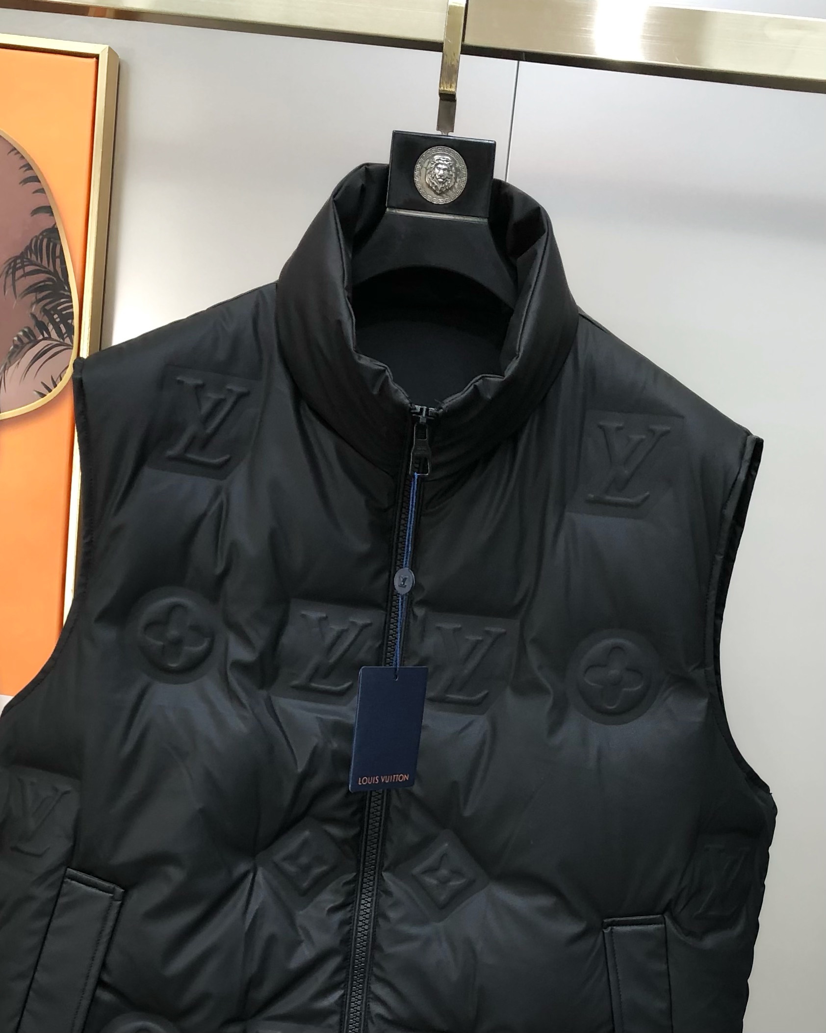 Louis Vuitton Male Down Vest White Duck Down Black M-l-xl